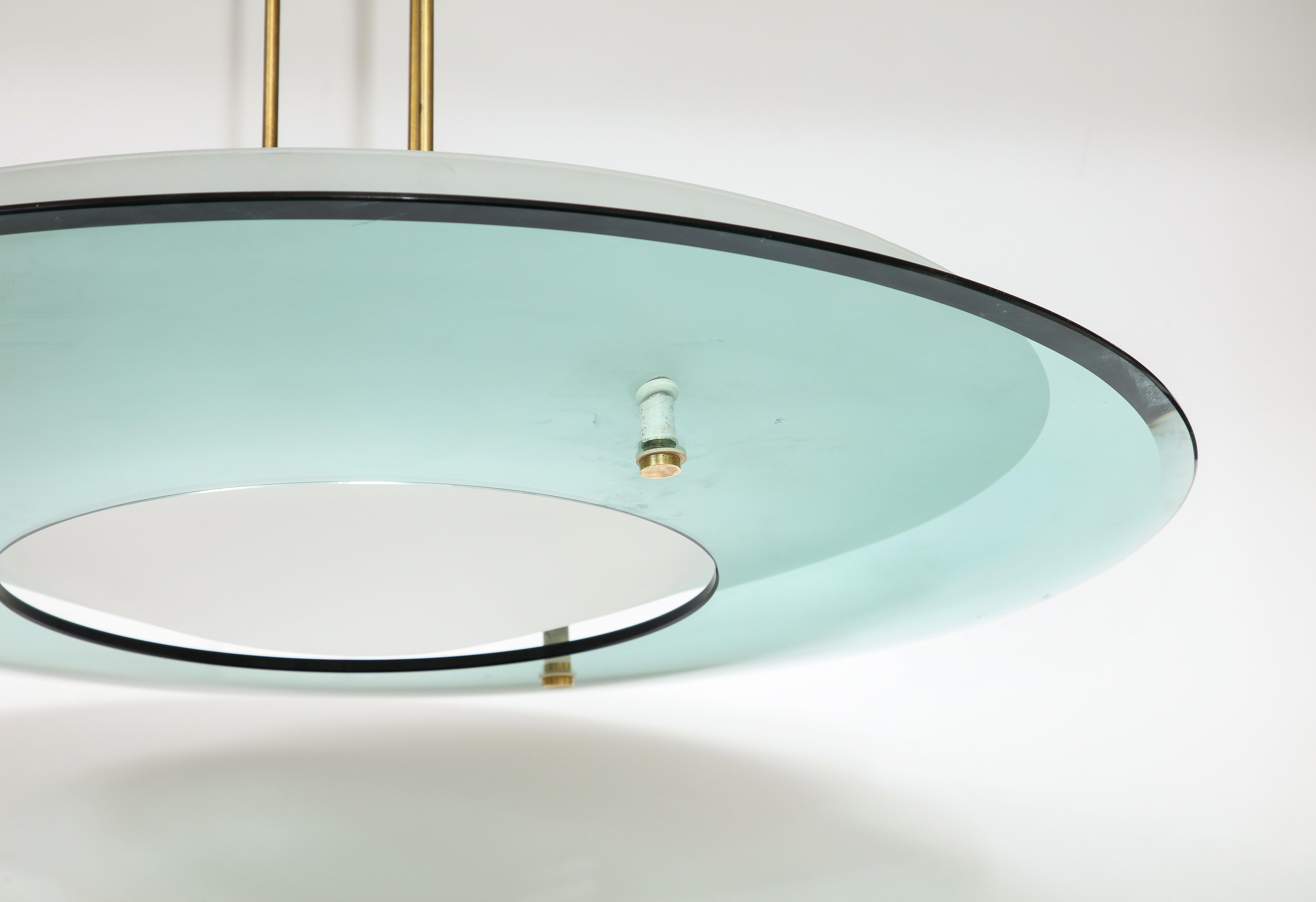 Max Ingrand for Fontana Arte Chandelier Model 2097 In Good Condition In New York, NY