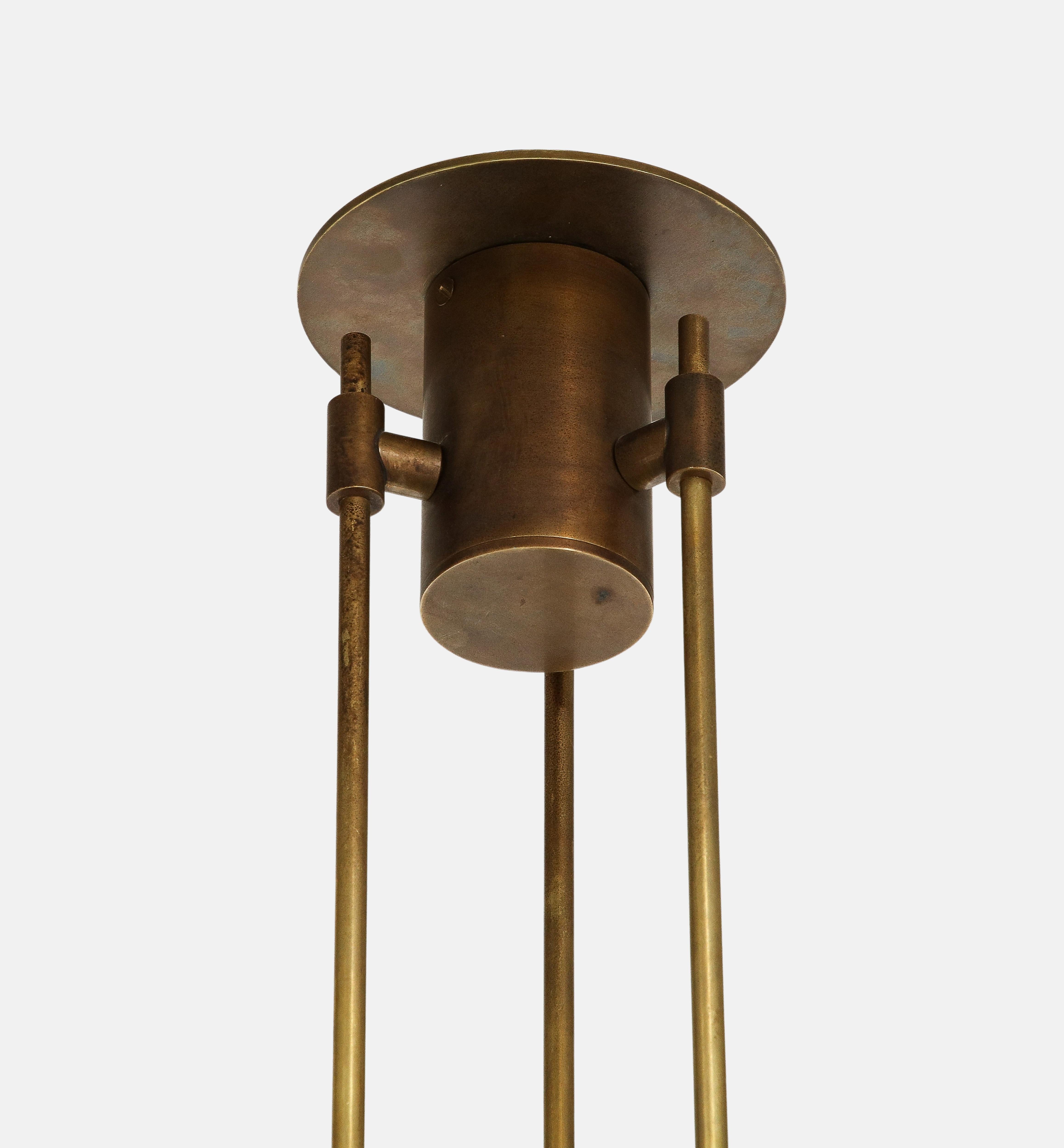 Brass Max Ingrand for Fontana Arte Chandelier Model 2097