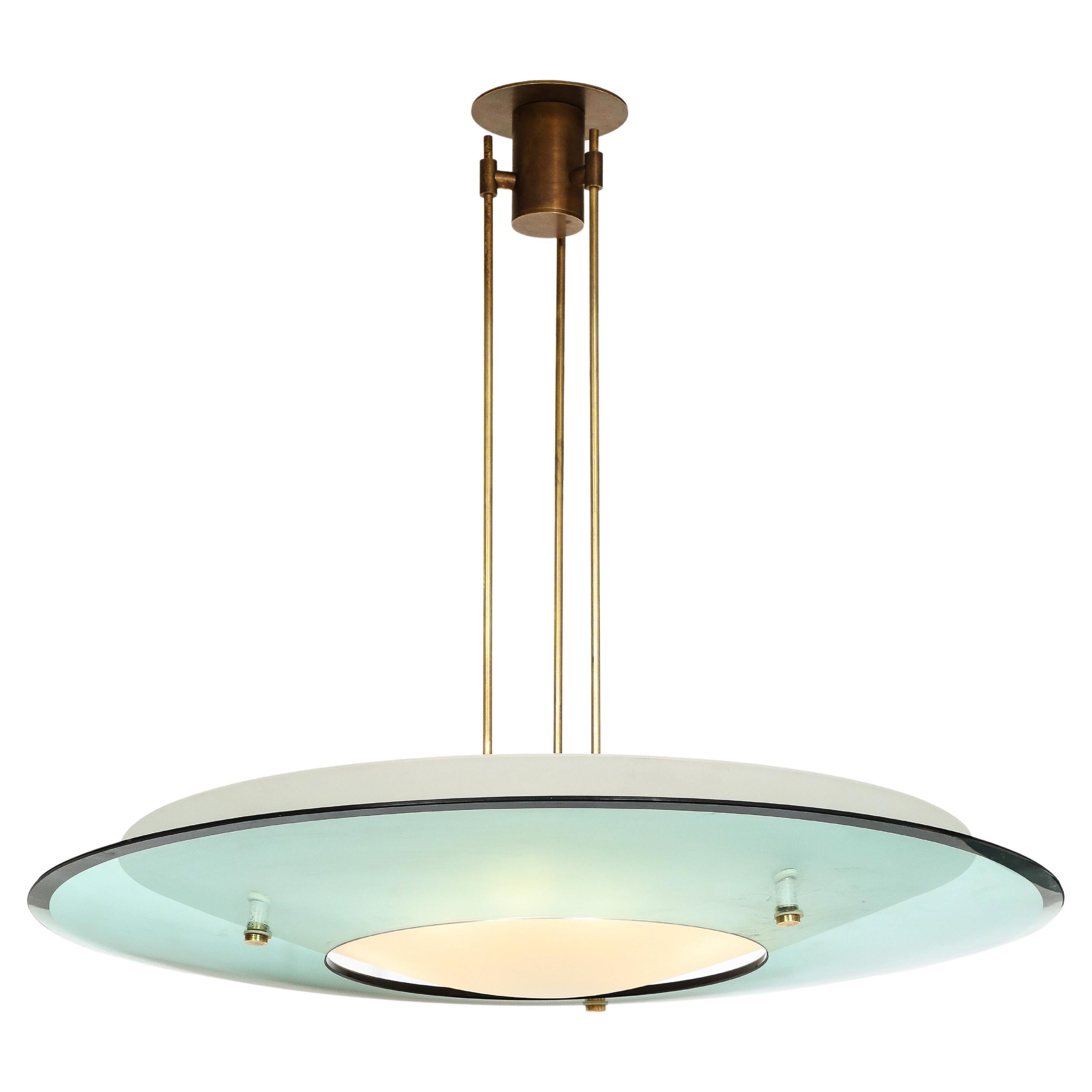 Max Ingrand for Fontana Arte Chandelier Model 2097