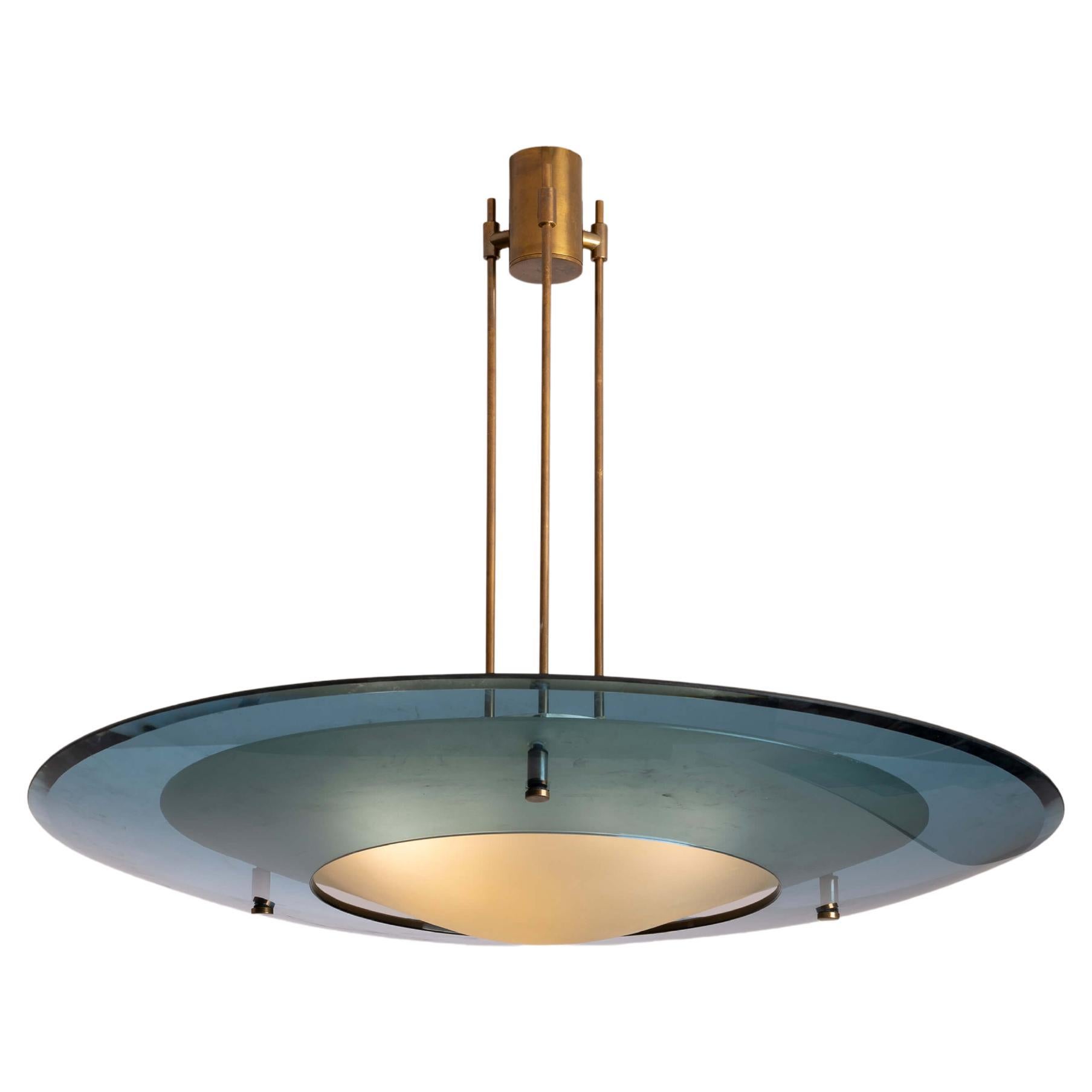 Lustre Max Ingrand pour Fontana Arte modèle 2097, Italie, années 1950