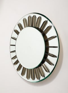 Fontana Arte Circular Glass Wall Mirror, circa 1955