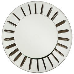 Fontana Arte Circular Glass Wall Mirror, circa 1955