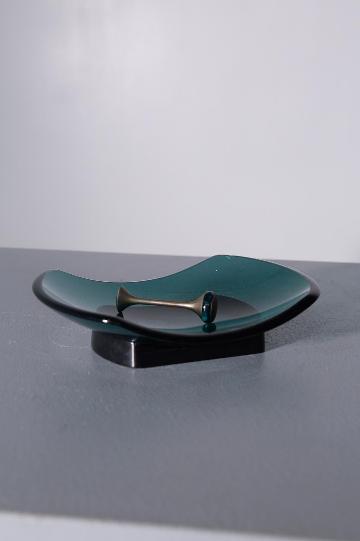 Max Ingrand für Fontana Arte Leertaschen oder Kartenhalter aus Glas (Moderne der Mitte des Jahrhunderts) im Angebot