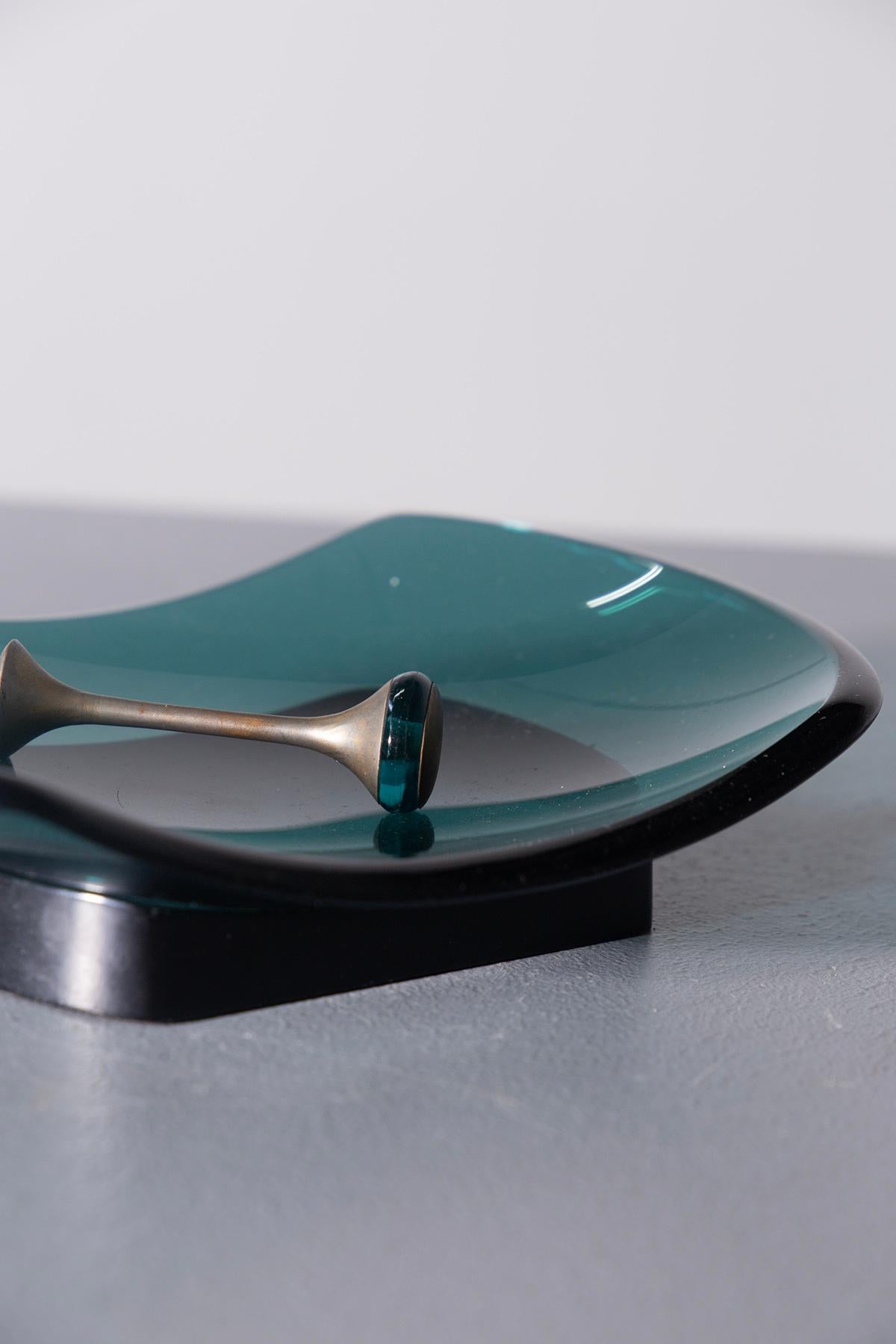 Max Ingrand für Fontana Arte Leertaschen oder Kartenhalter aus Glas (Italian) im Angebot