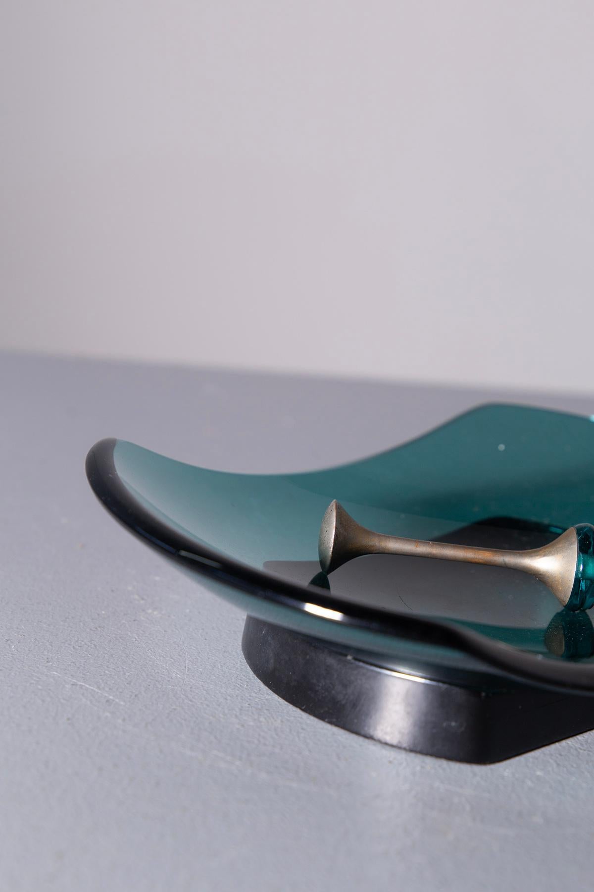 Max Ingrand für Fontana Arte Leertaschen oder Kartenhalter aus Glas im Zustand „Gut“ im Angebot in Milano, IT