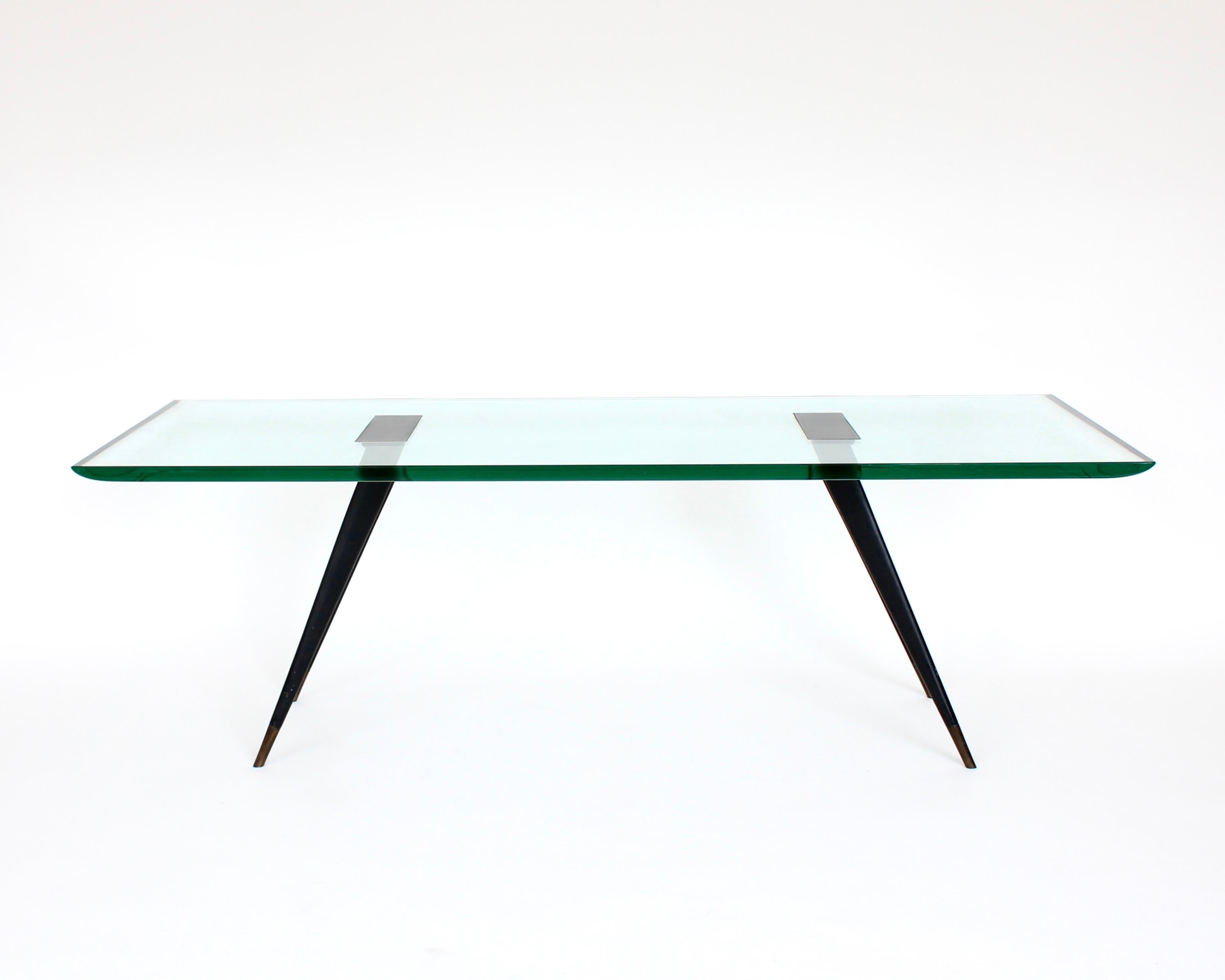 Milieu du XXe siècle Max Ingrand pour Fontana Arte Table basse en verre Model No 1870/1circa 1950 en vente