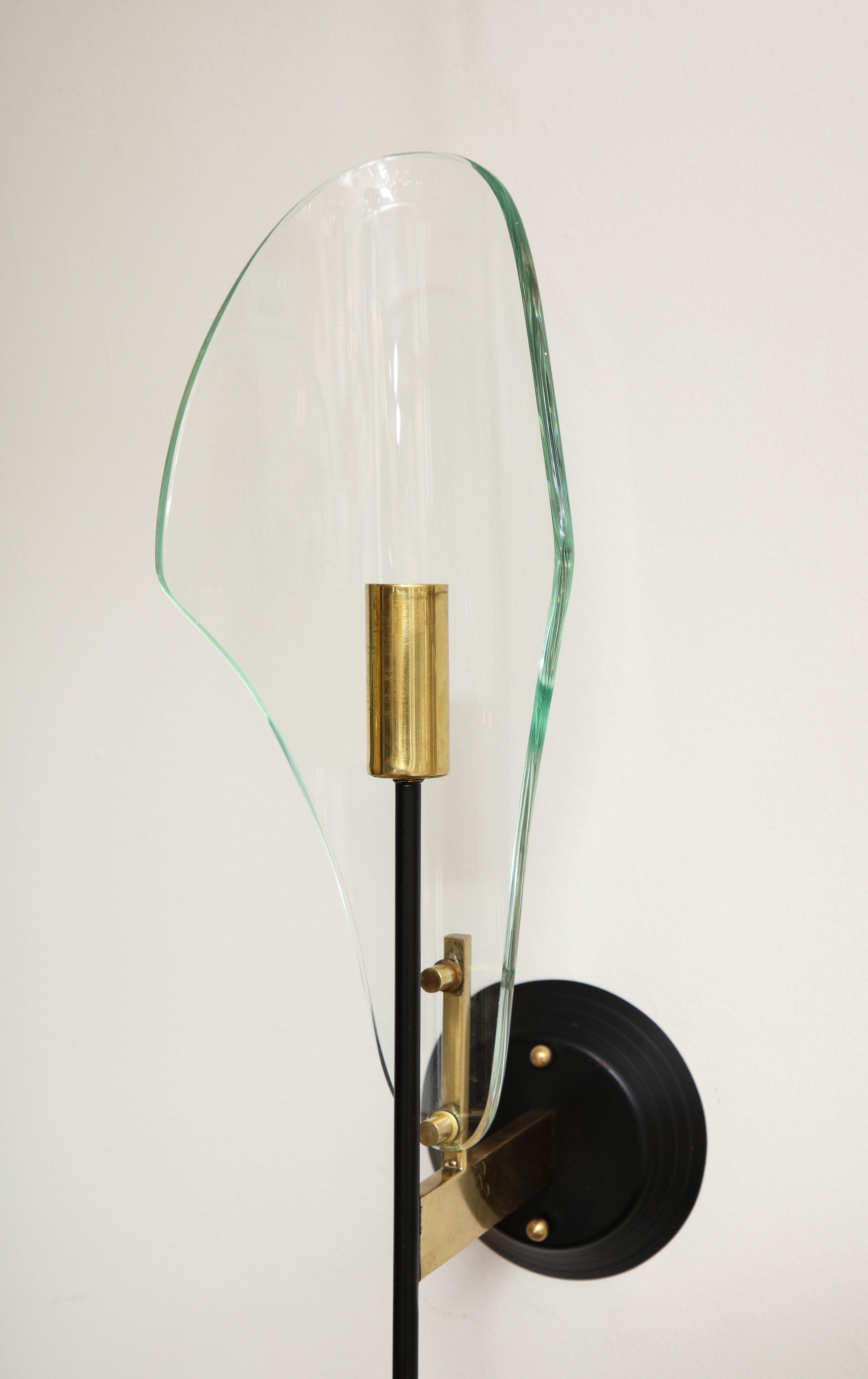 Max Ingrand per Fontana Arte, Sconce da parete in vetro, circa 1960 in vendita 2
