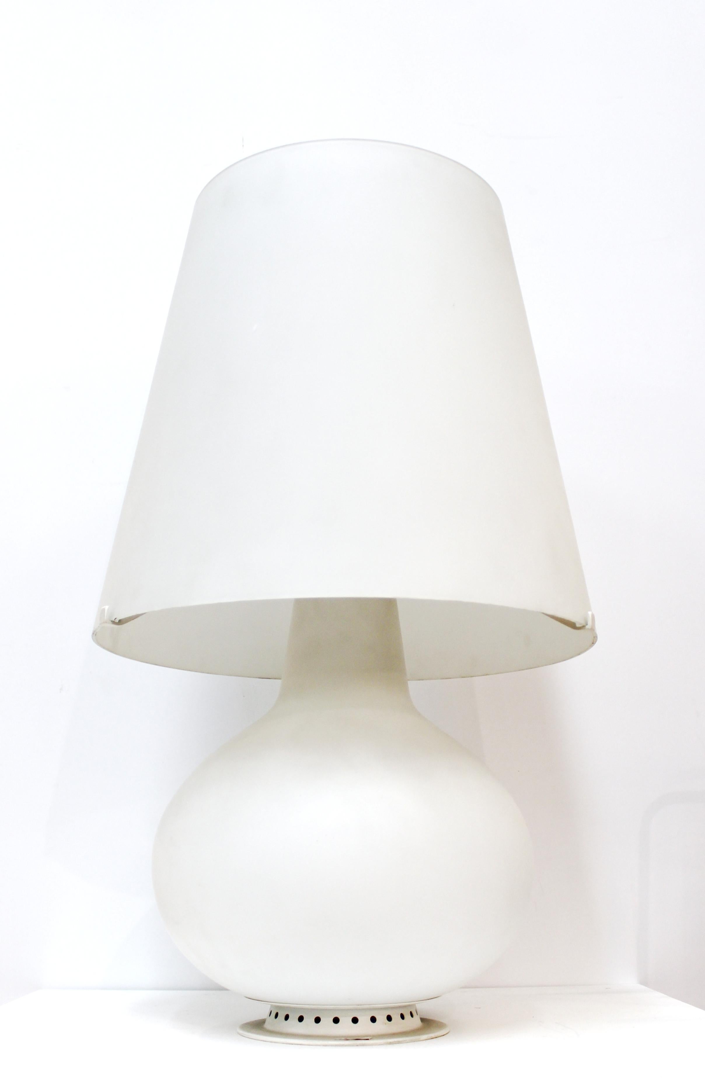 20th Century Max Ingrand for Fontana Arte Italian Modern Glass Table Lamp