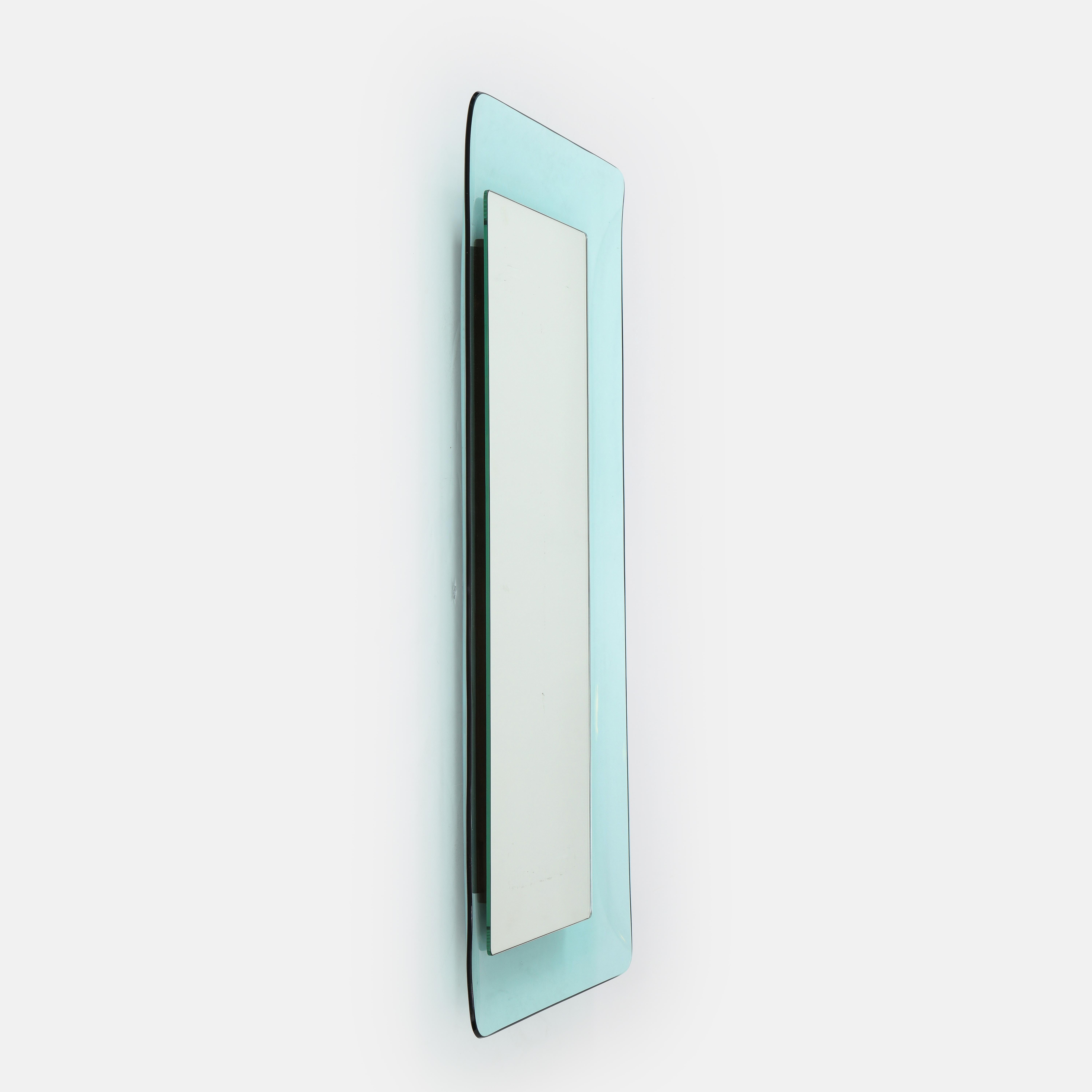 Mid-Century Modern Grand miroir rectangulaire Max Ingrand pour Fontana Arte, Modèle 2273 en vente