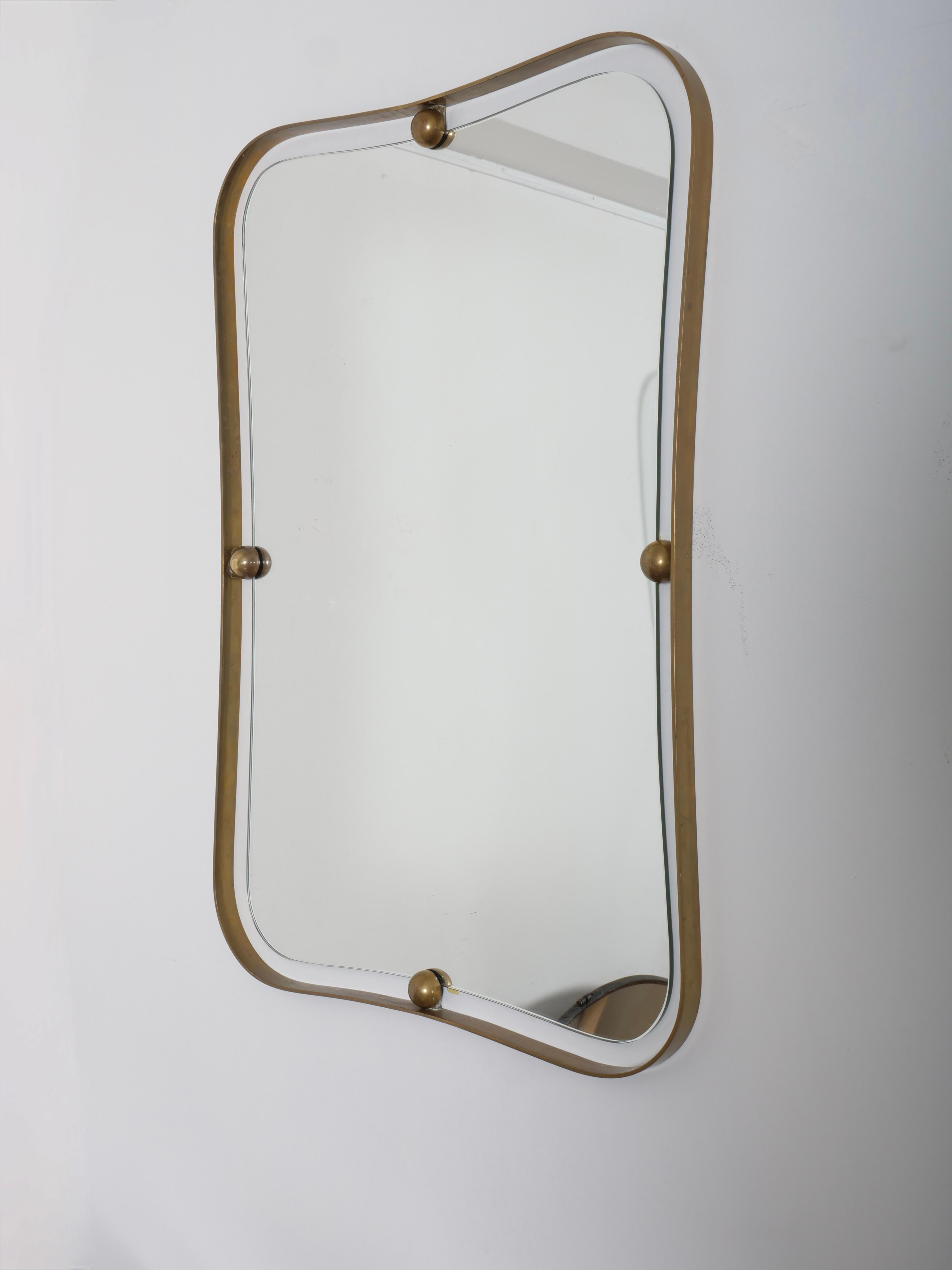 Milieu du XXe siècle Miroir Max Ingrand pour Fontana Arte. Rare. en vente