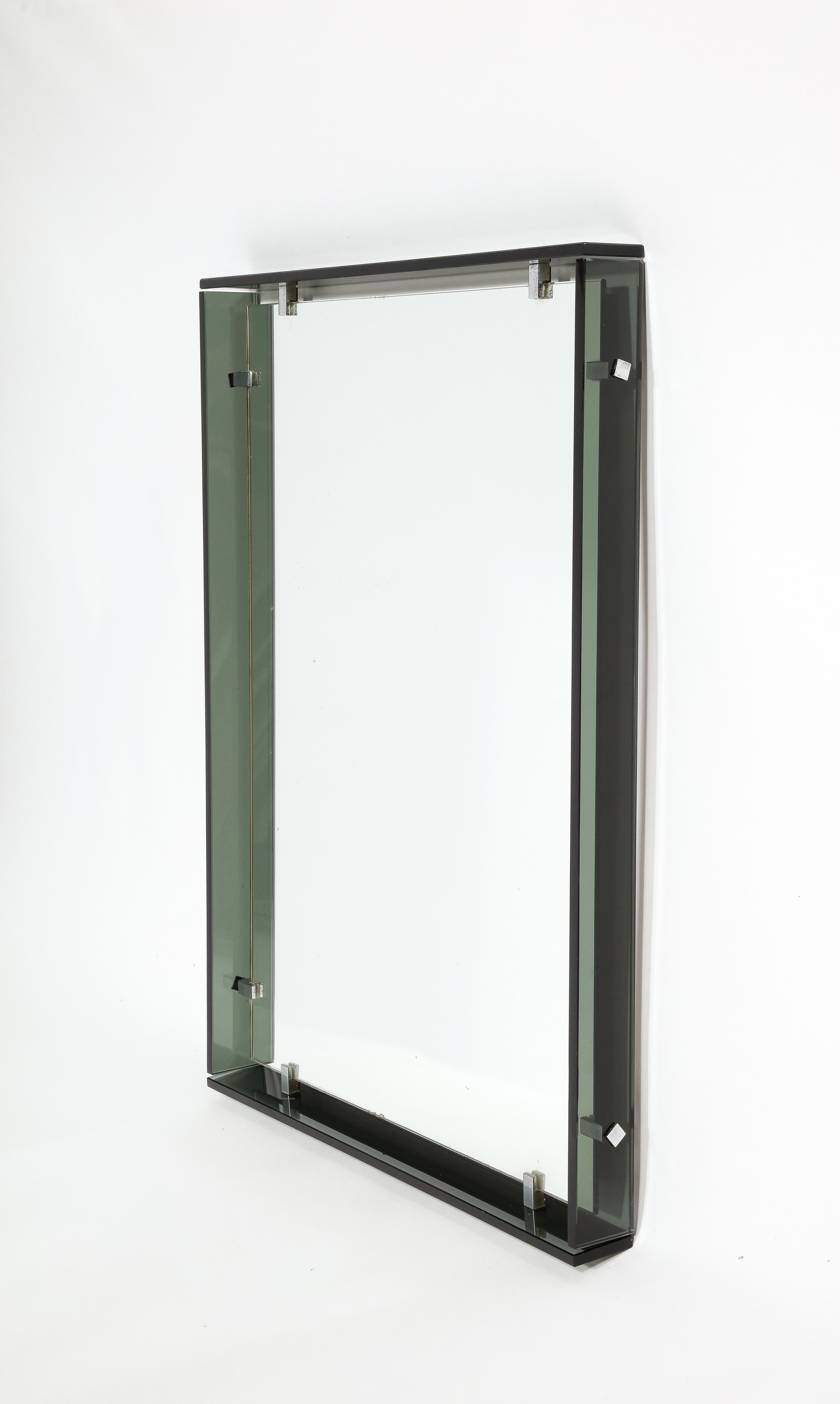 Mid-Century Modern Miroir rectangulaire moderniste Max Ingrand pour Fontana Arte, Modèle 2014 en vente