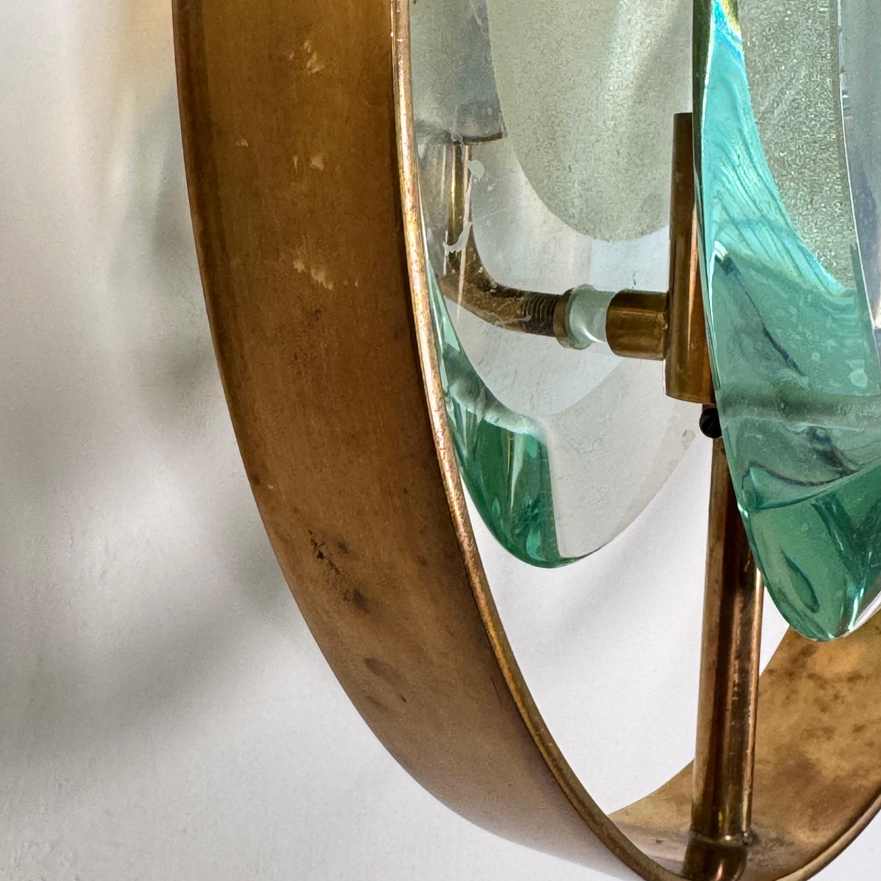 Max Ingrand for Fontana Arte, Pair of ‘Micro’ Sconces, Model 2240, 1950s, Signed For Sale 9