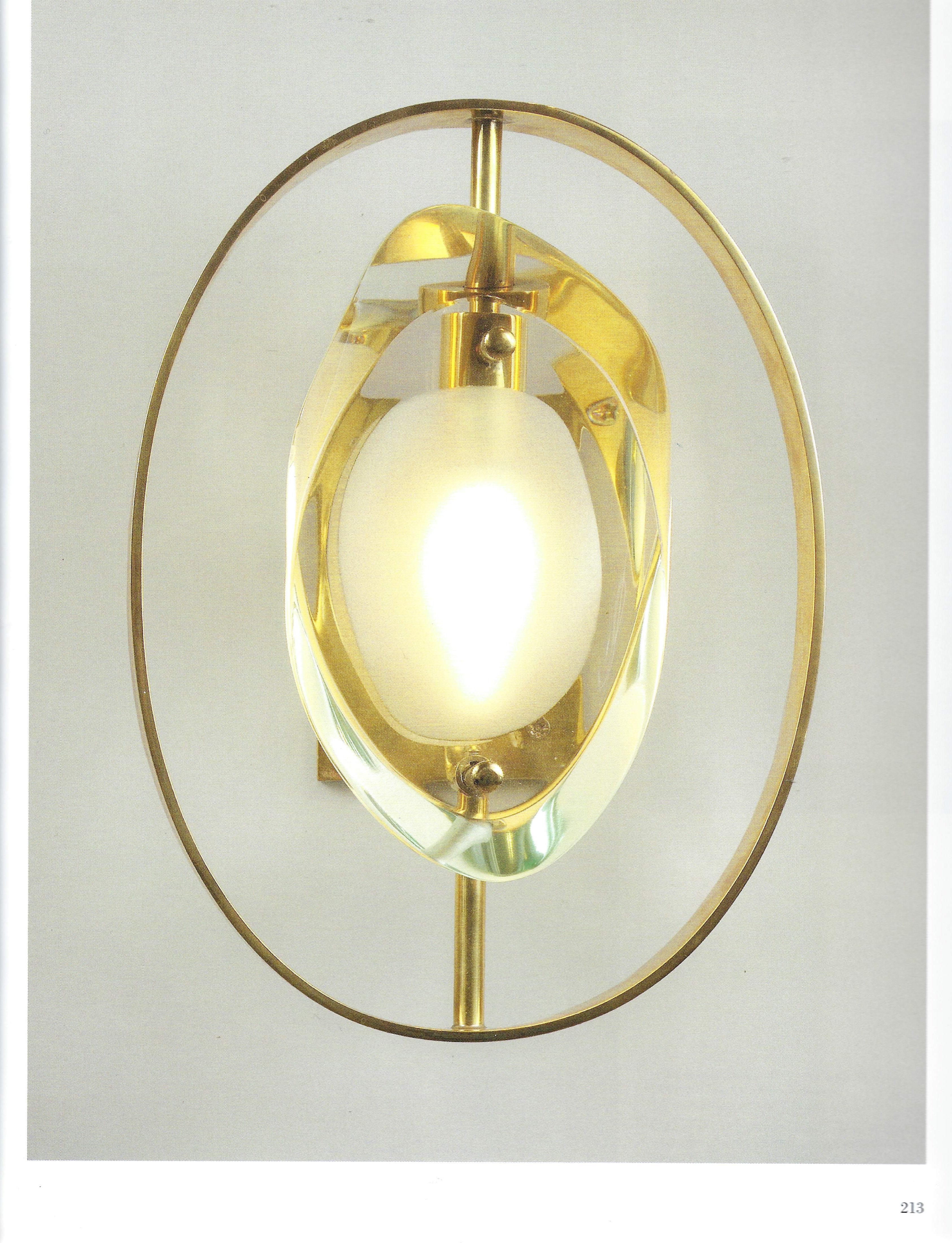 Mid-20th Century Max Ingrand for Fontana Arte Rare Pair of 'Micro' Sconces Model 2240