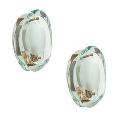 Max Ingrand for Fontana Arte Pair of Sconces Model 2093