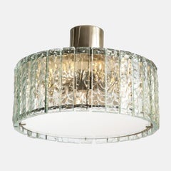 Max Ingrand for Fontana Arte Pair of Semi-Flush Mount Ceiling Lights Model 2448