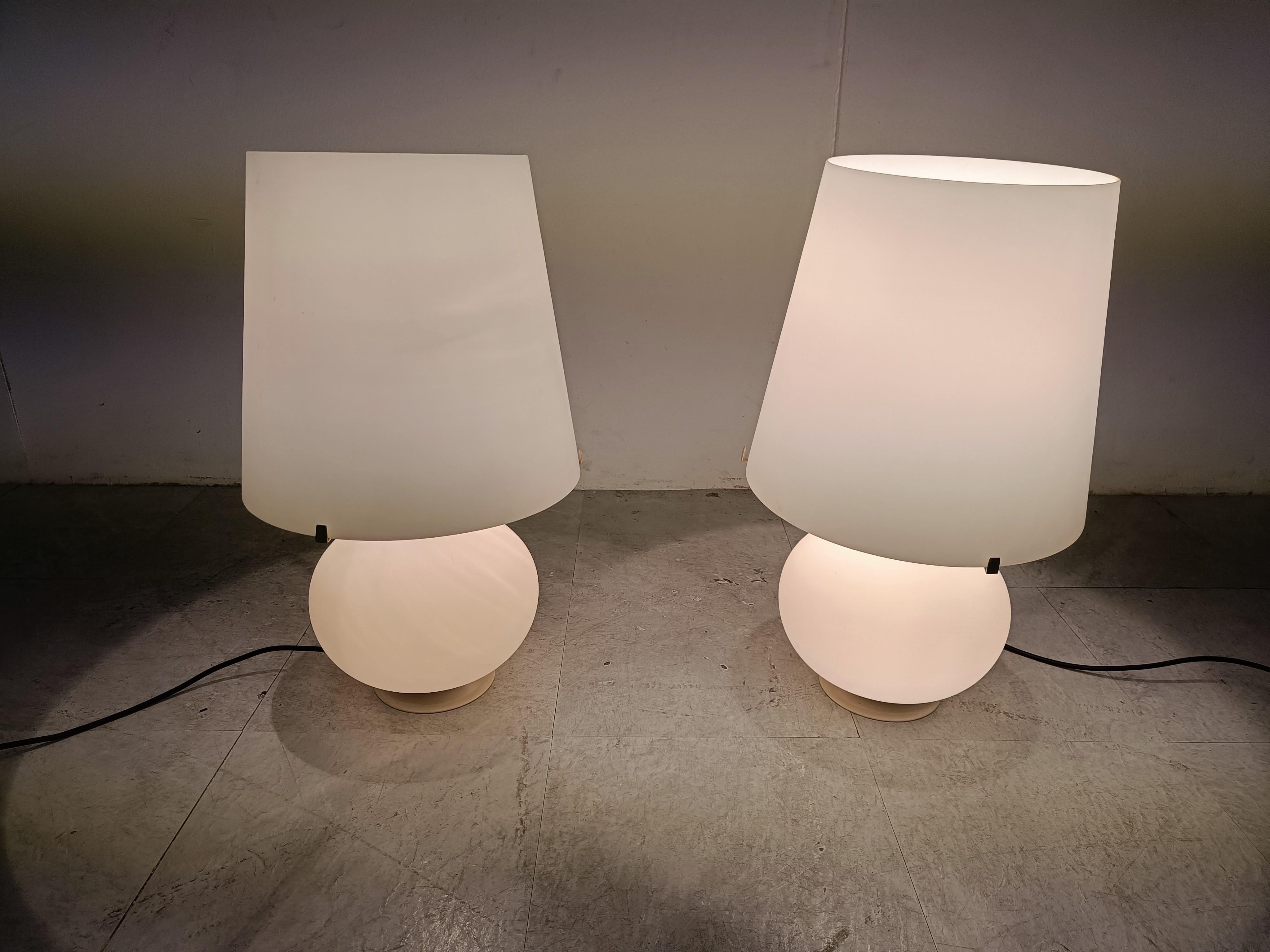 Max Ingrand for Fontana Arte Pair of Table Lamps, 1970s 5