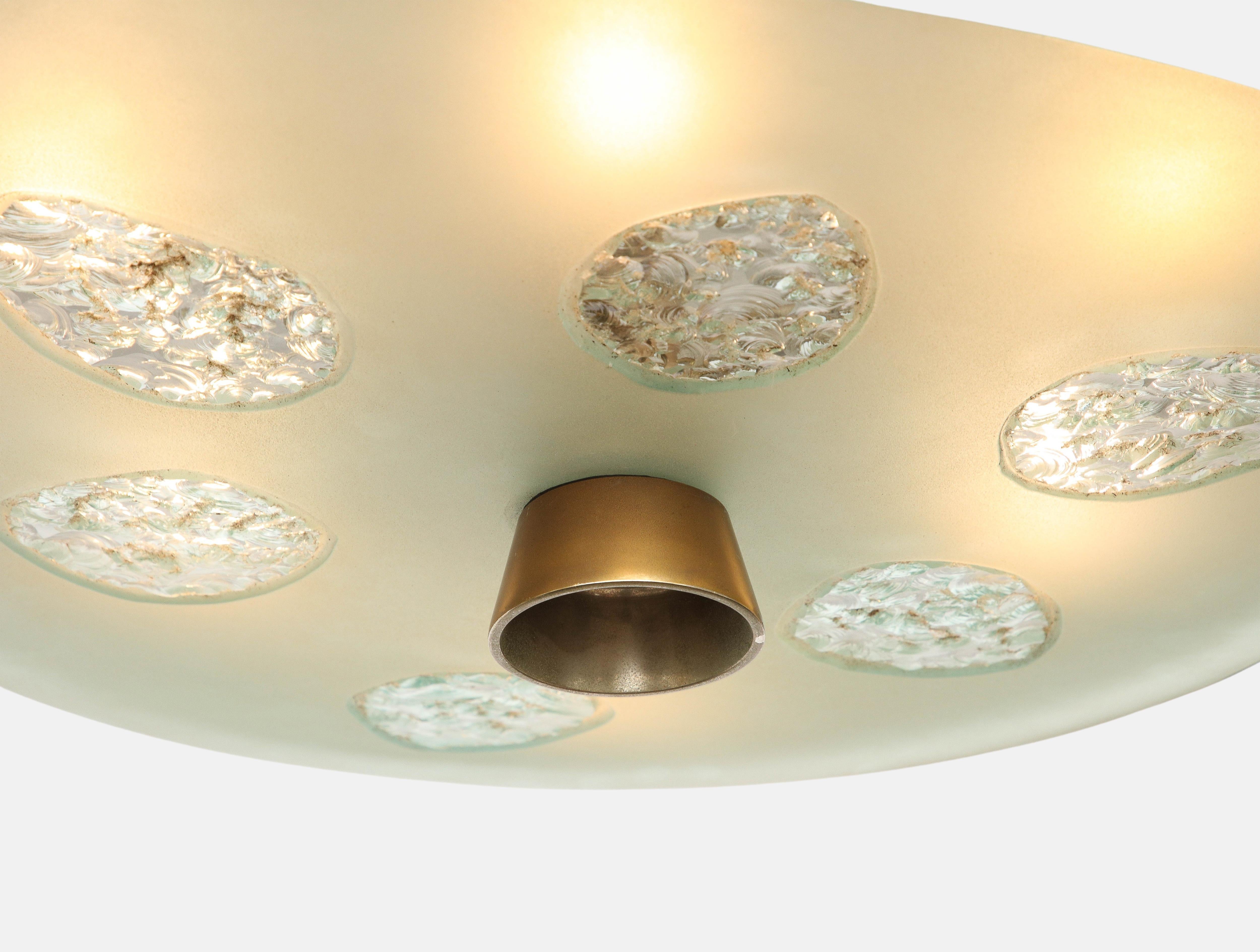 Milieu du XXe siècle Max Ingrand pour les plafonniers suspendus de Fontana Arte Model No. 1748 en vente