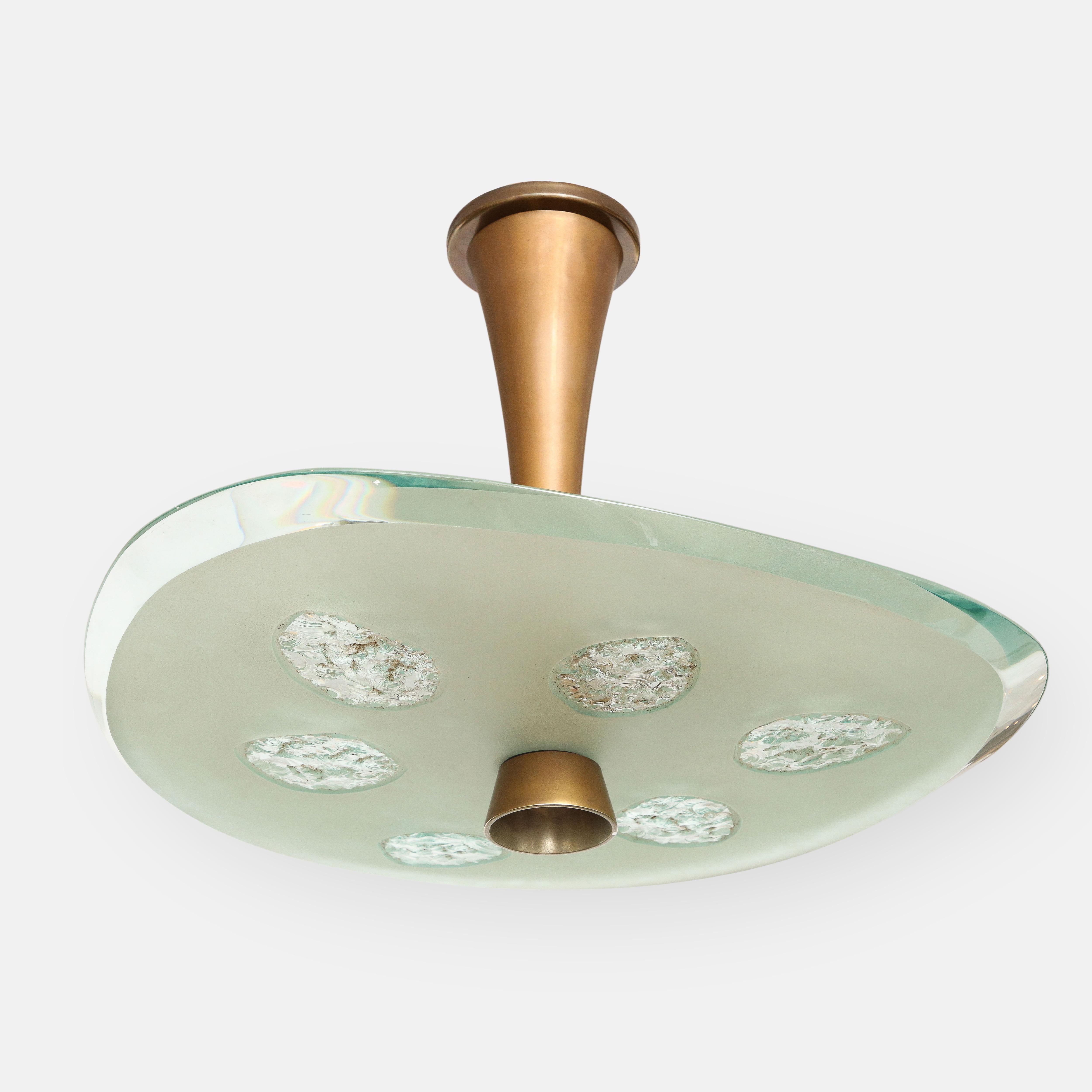 Laiton Max Ingrand pour les plafonniers suspendus de Fontana Arte Model No. 1748 en vente