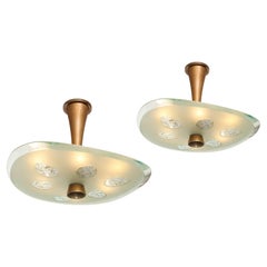 Max Ingrand for Fontana Arte Pendant Ceiling Lights Model 1748