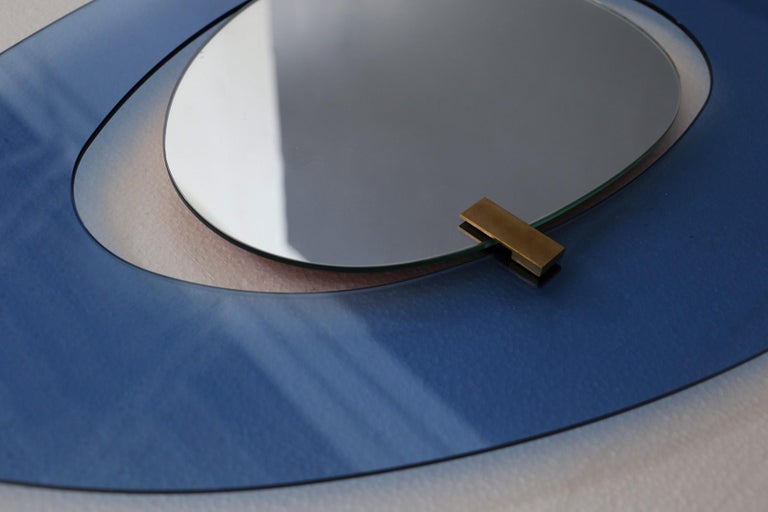 Max Ingrand for Fontana Arte Rare Asymmetrical Mirror For Sale at 1stdibs