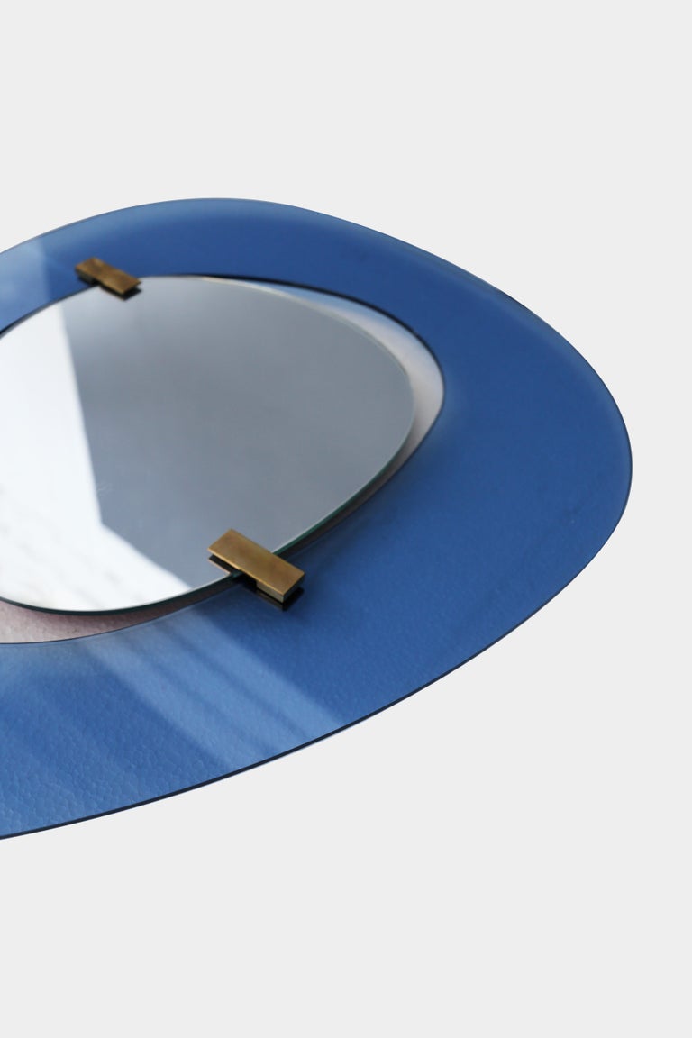 Max Ingrand for Fontana Arte Rare Asymmetrical Mirror For Sale at 1stdibs