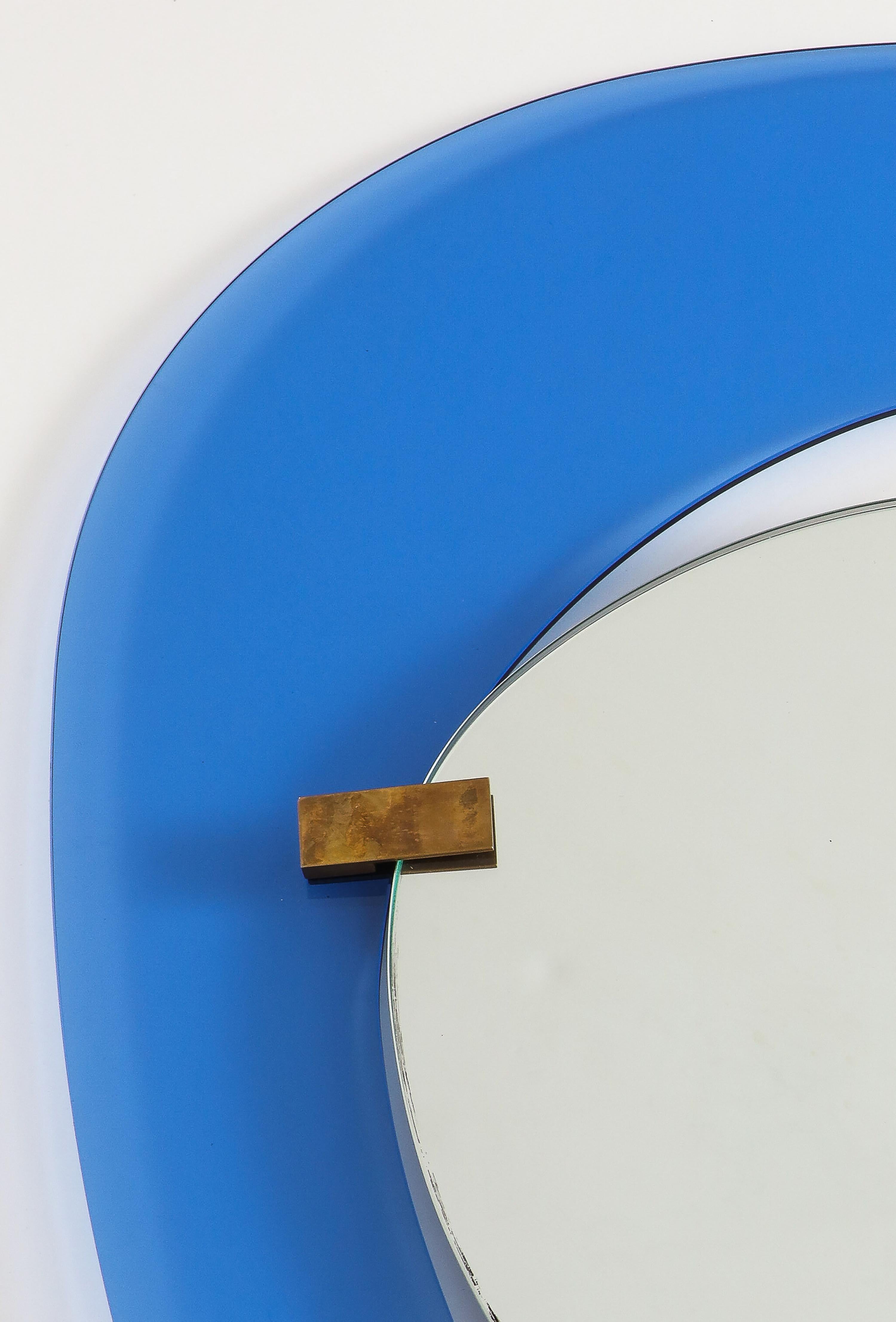 Mid-Century Modern Max Ingrand for Fontana Arte Asymmetrical Mirror For Sale