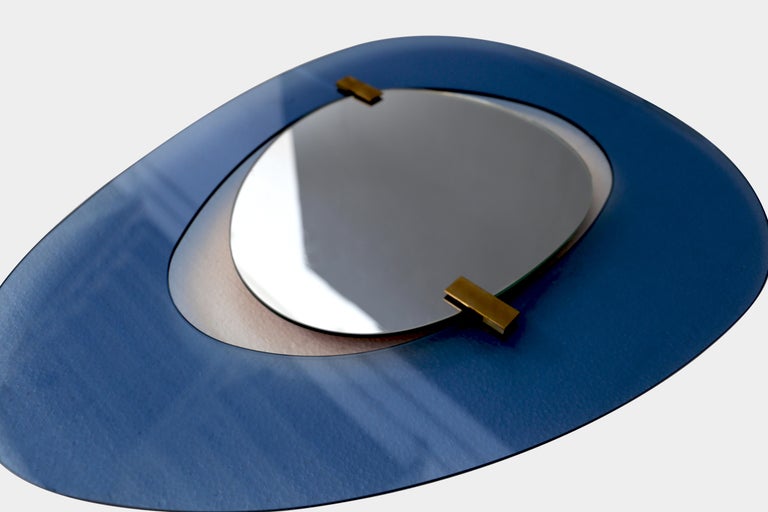 Max Ingrand for Fontana Arte Rare Asymmetrical Mirror For Sale at 1stdibs