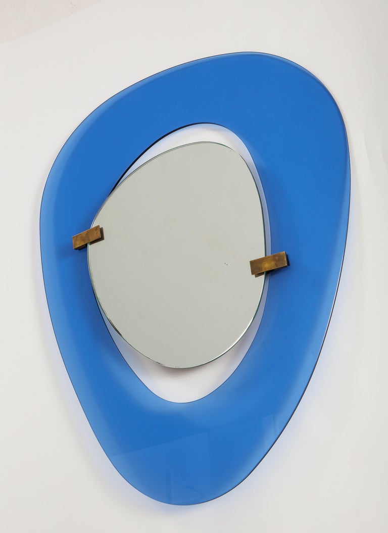 Max Ingrand for Fontana Arte Rare Asymmetrical Mirror For Sale at 1stDibs