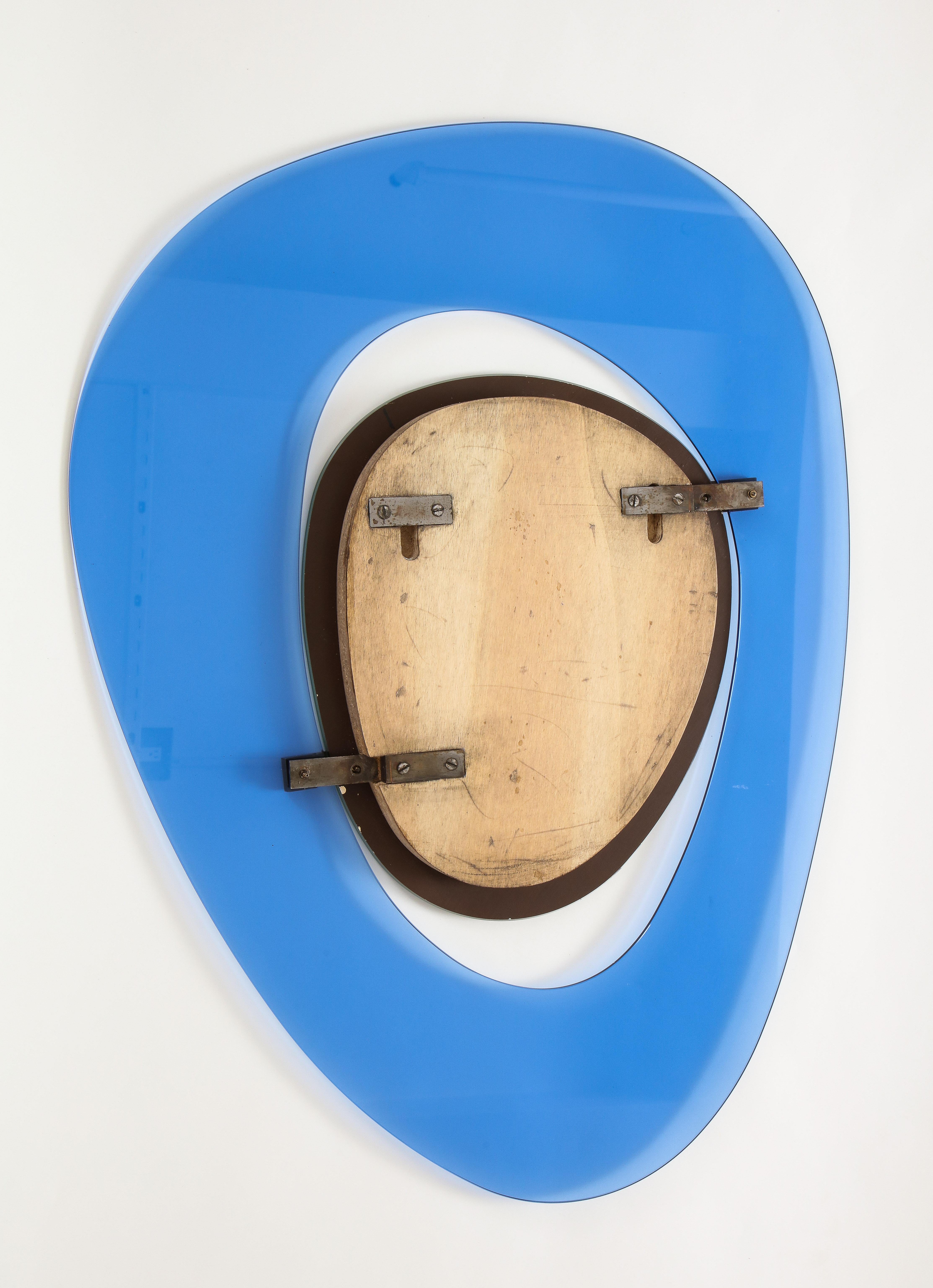 Max Ingrand for Fontana Arte Asymmetrical Mirror In Good Condition For Sale In New York, NY