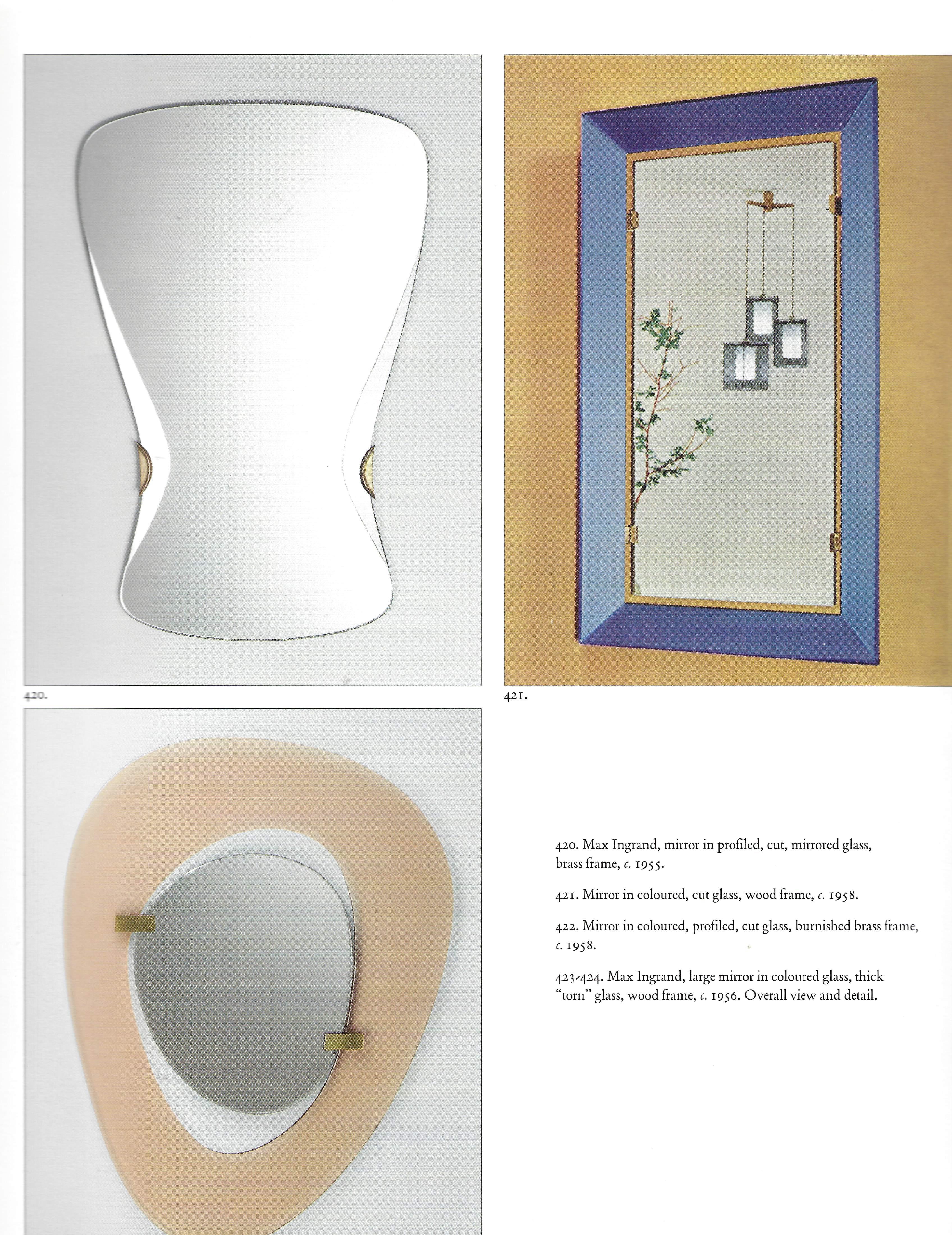 Max Ingrand für Fontana Arte Seltener abgeschrägter Kristallspiegel im Angebot 6