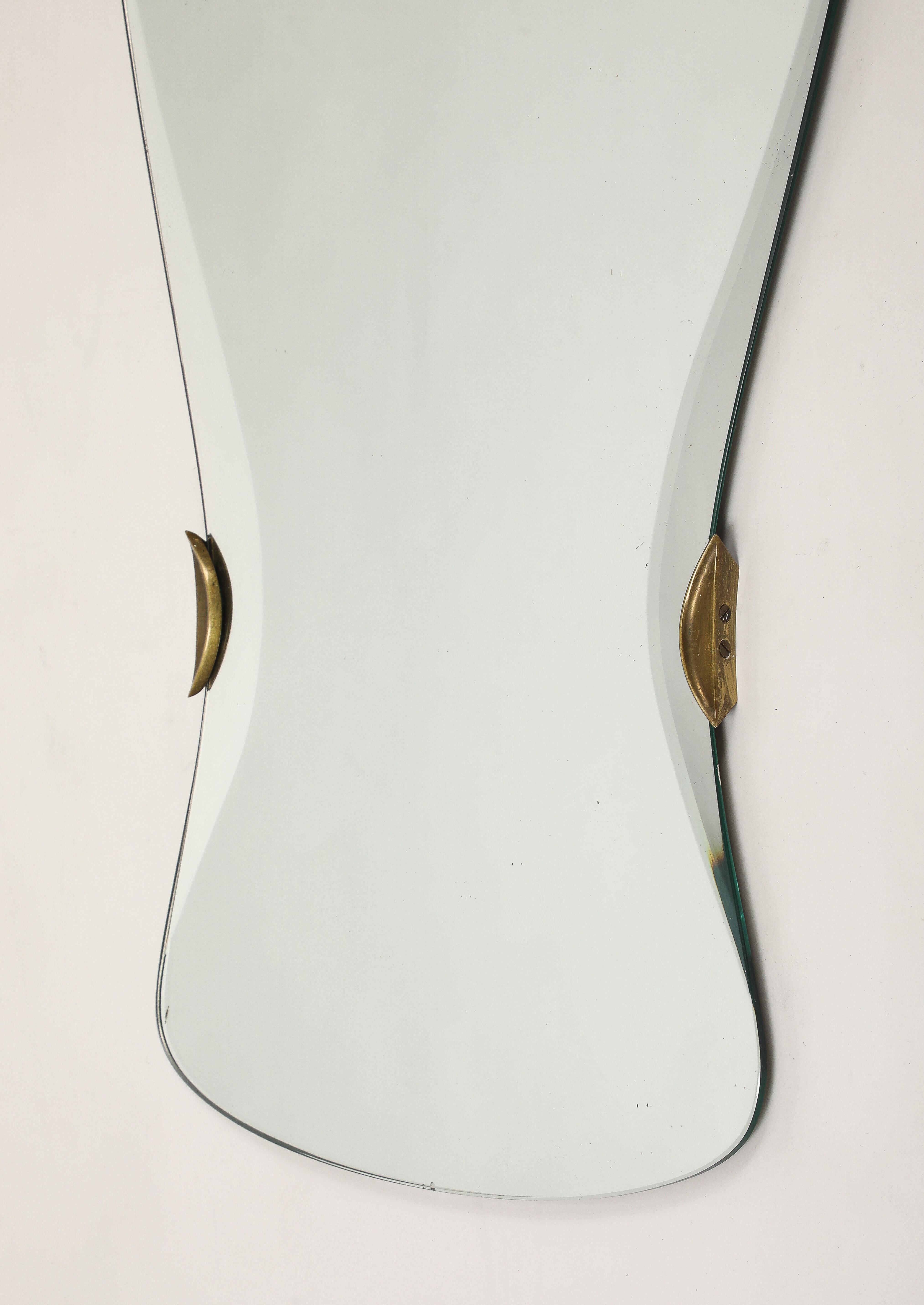 Max Ingrand für Fontana Arte Seltener abgeschrägter Kristallspiegel (Mitte des 20. Jahrhunderts) im Angebot