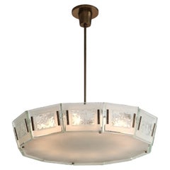 Max Ingrand for Fontana Arte Rare Crystal Chandelier Model 2270