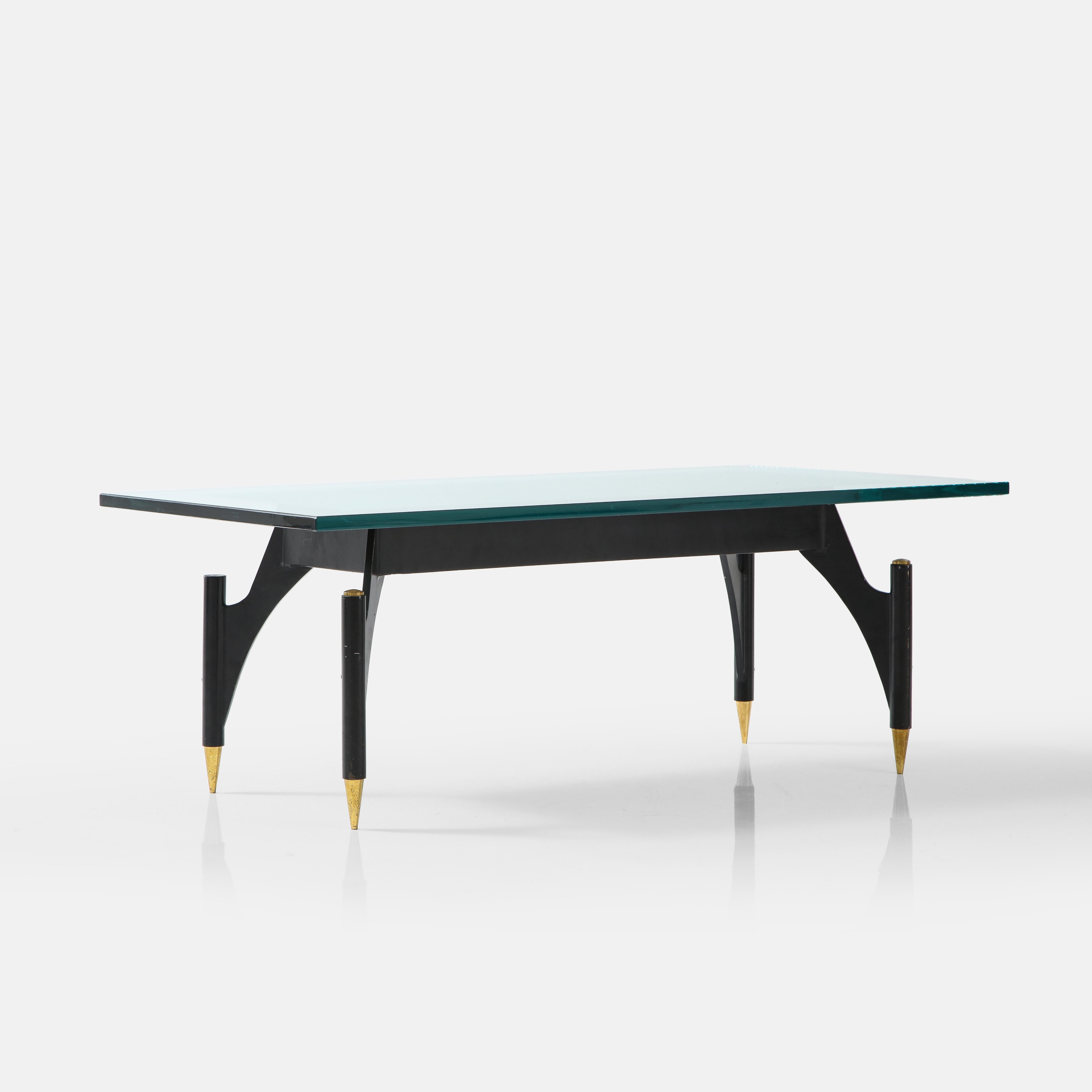 Painted Max Ingrand for Fontana Arte Rare Modernist Coffee Table Model 2013, 1960s For Sale