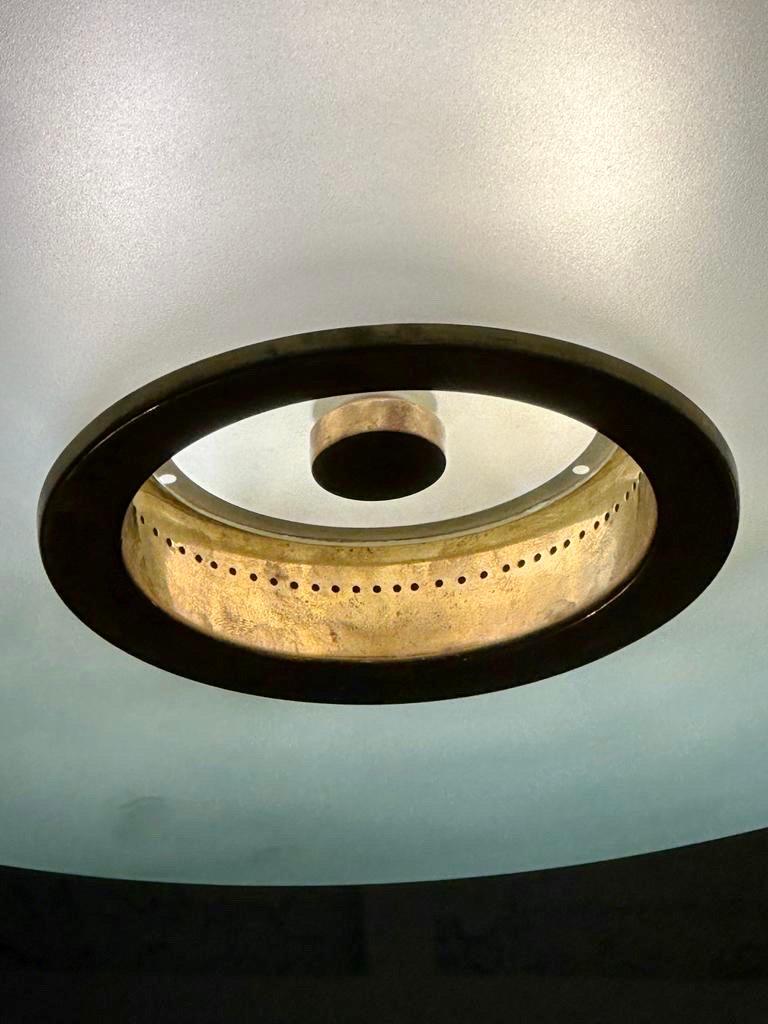 Max Ingrand for Fontana Arte Rare Domed Flush Mount Ceiling Light For Sale 4