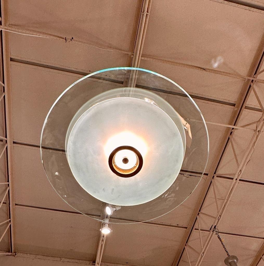 Max Ingrand for Fontana Arte Rare Domed Flush Mount Ceiling Light For Sale 2