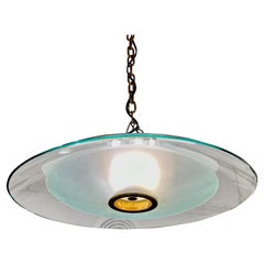 Max Ingrand per Fontana Arte Rare Domed Flush Mount Ceiling Light