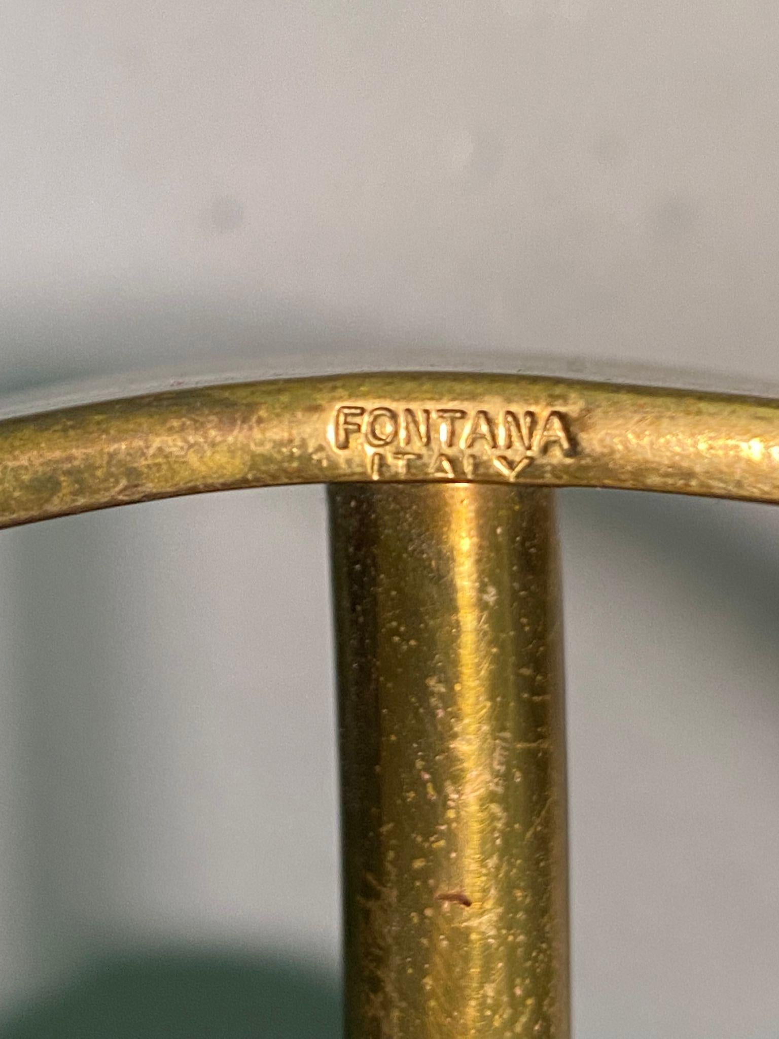 Brass Max Ingrand for Fontana Arte Rare Pair of 'Micro' Sconces Model 2240 Signed