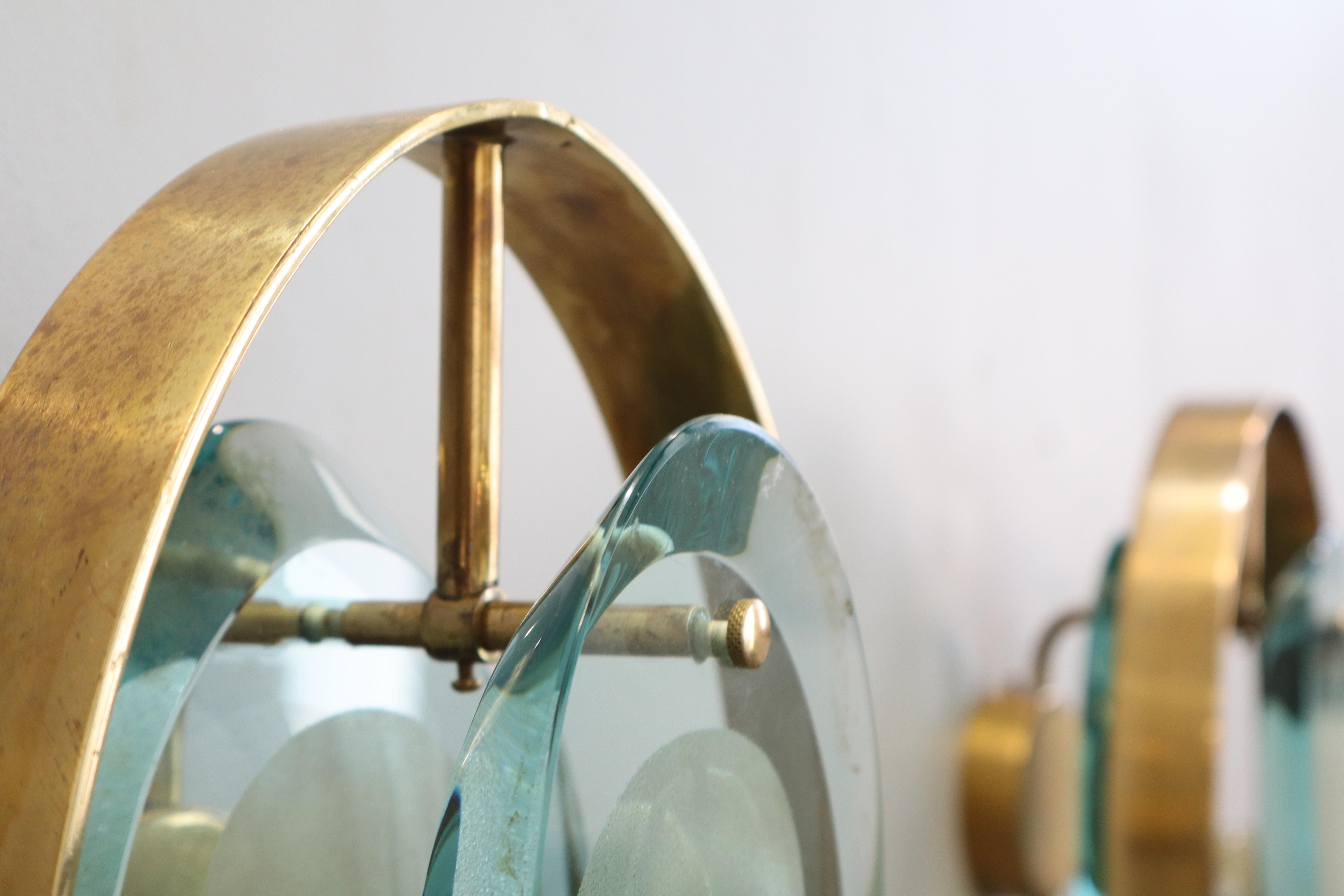 Paire d'appliques « Micro » rares signées Max Ingrand pour Fontana Arte, modèle 2240 en vente 1