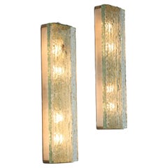 Max Ingrand for Fontana Arte Rare Pair of Rectangular Sconces Model 2311 Varient