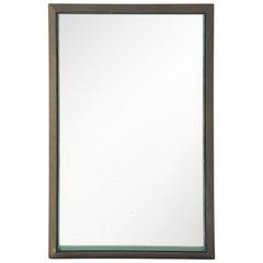Max Ingrand per Fontana Arte Raro Specchio rettangolare in ottone e vetro Model 2172A