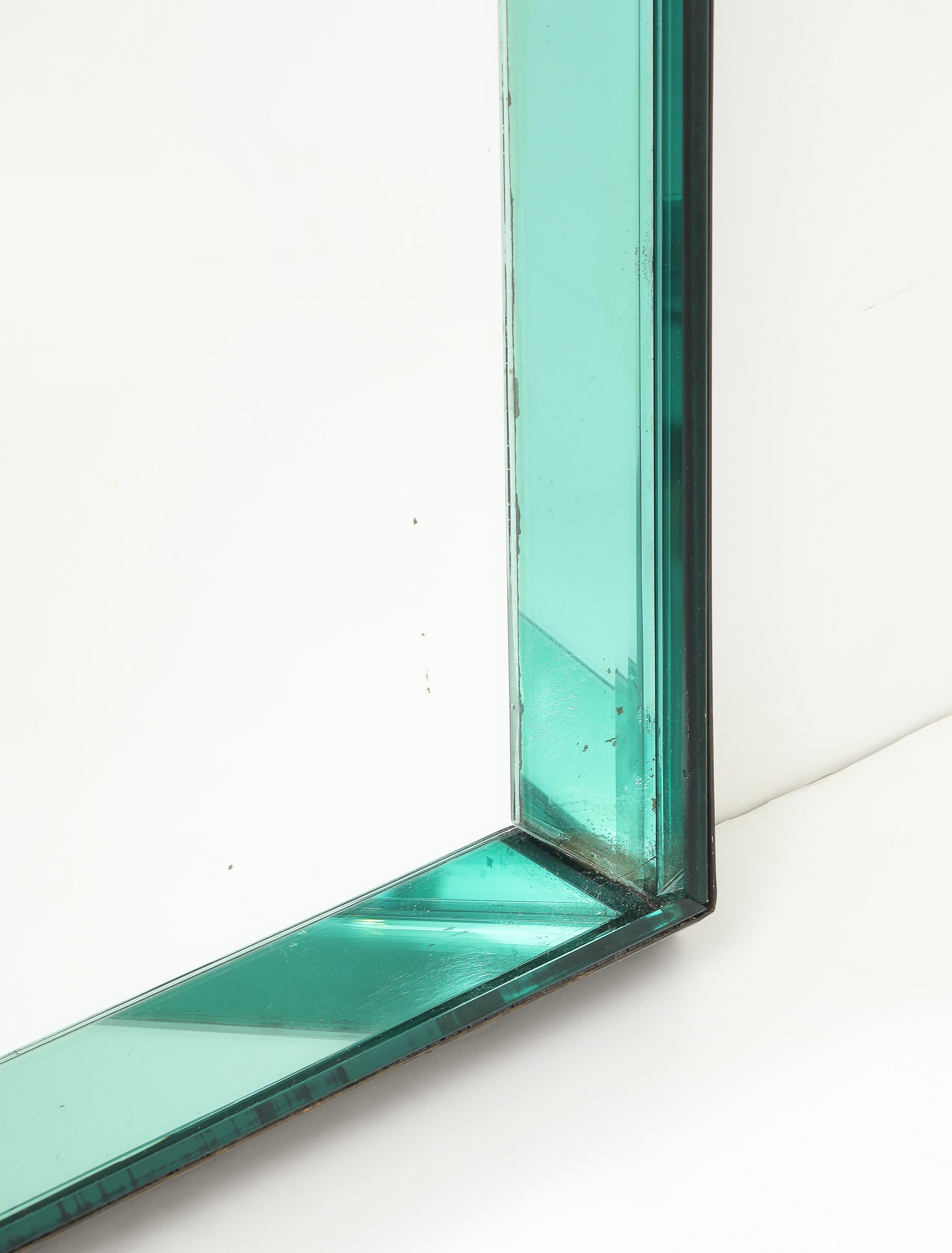 Max Ingrand per Fontana Arte Raro Specchio rettangolare in ottone e vetro Model 2172A in vendita 3