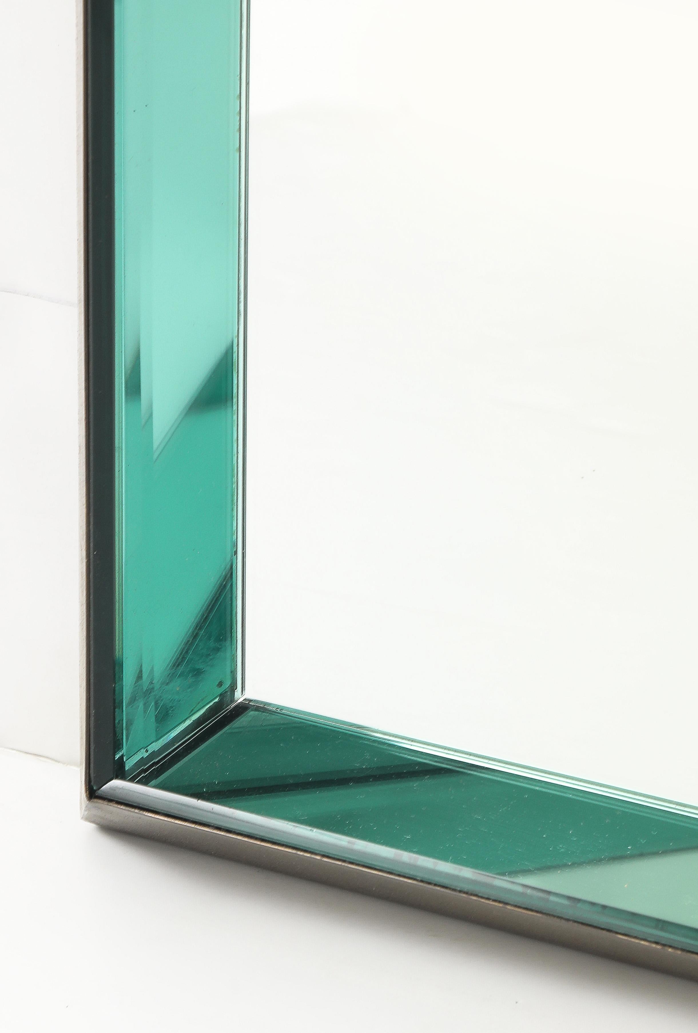 Max Ingrand per Fontana Arte Raro Specchio rettangolare in ottone e vetro Model 2172A in vendita 2