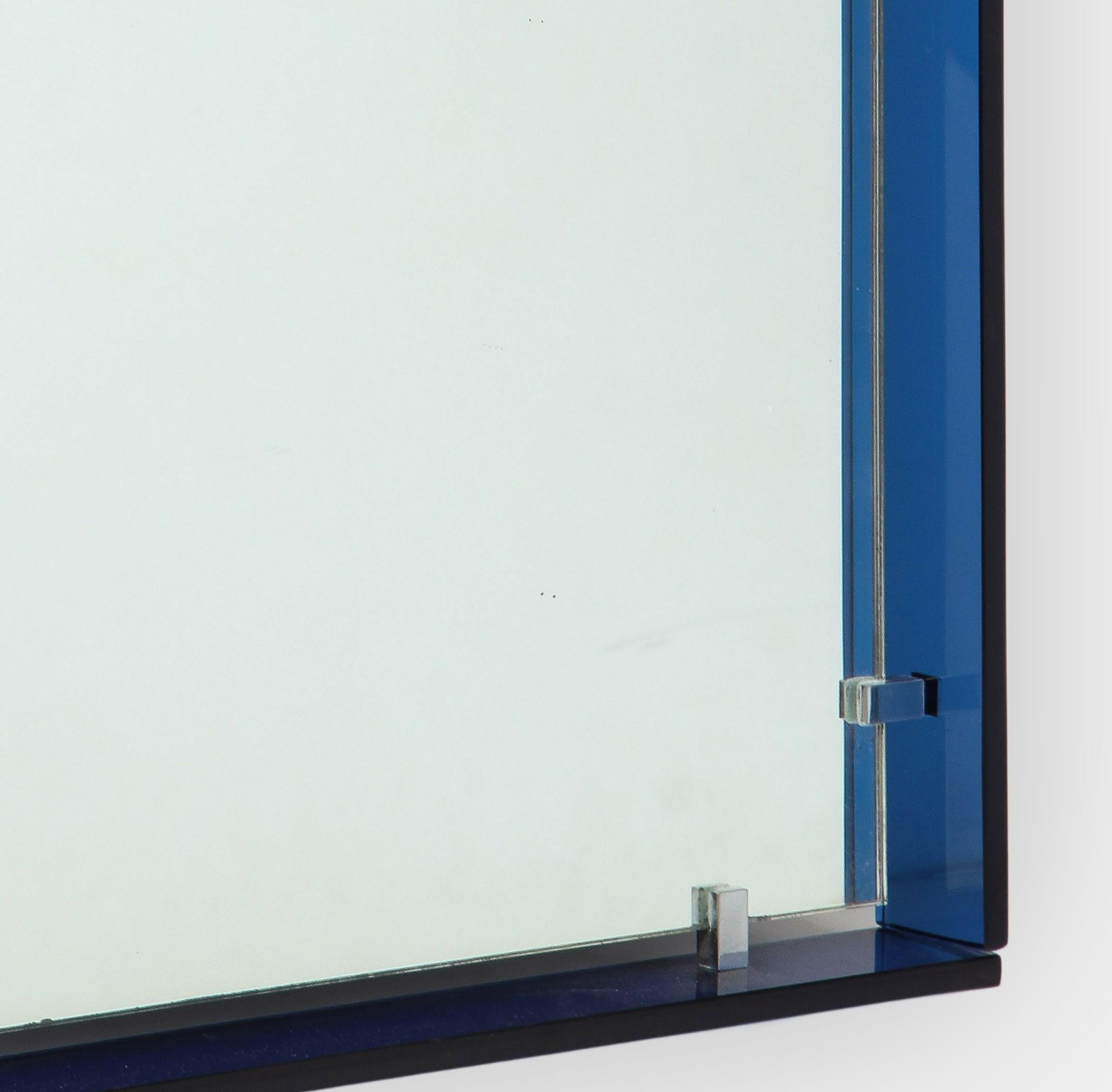 Modernistischer rechteckiger blauer Spiegel von Max Ingrand fr Fontana Arte, Modell 2014 im Angebot 6