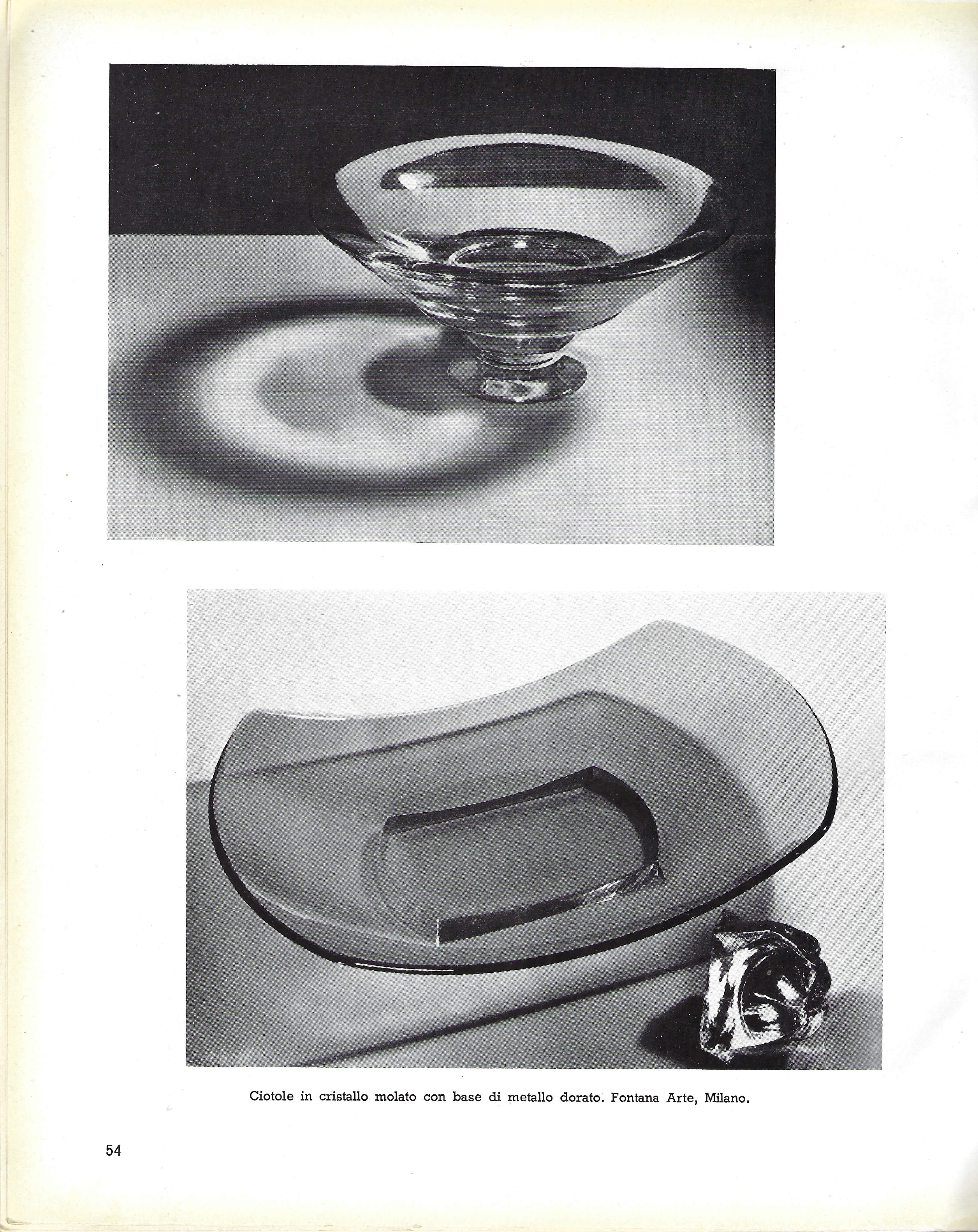 Max Ingrand für Fontana Arte Skulpturale Glasschüssel oder Vide Poche Model No. 1419 im Angebot 4