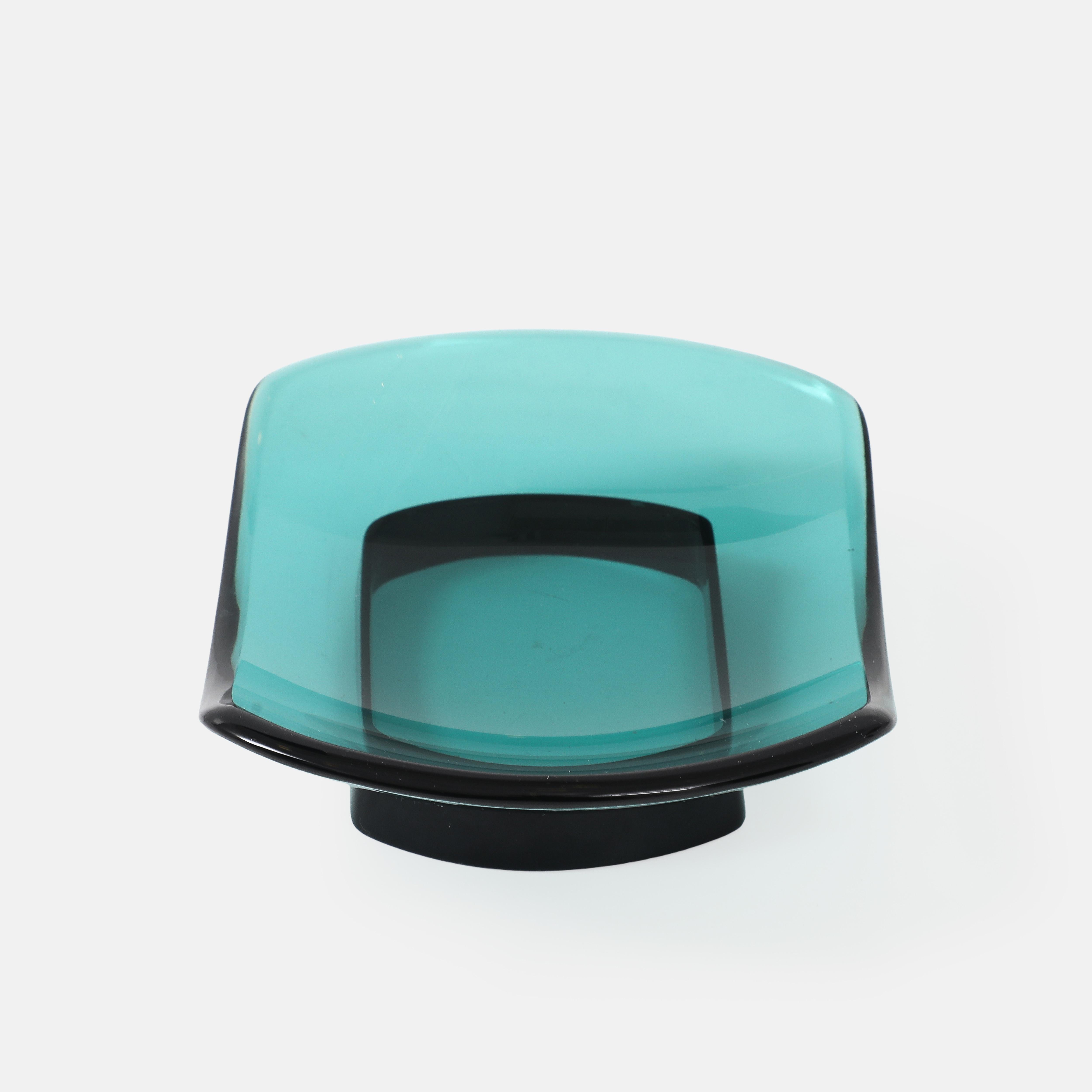 Max Ingrand für Fontana Arte Skulpturale Glasschüssel oder Vide Poche Model No. 1419 (Moderne der Mitte des Jahrhunderts) im Angebot