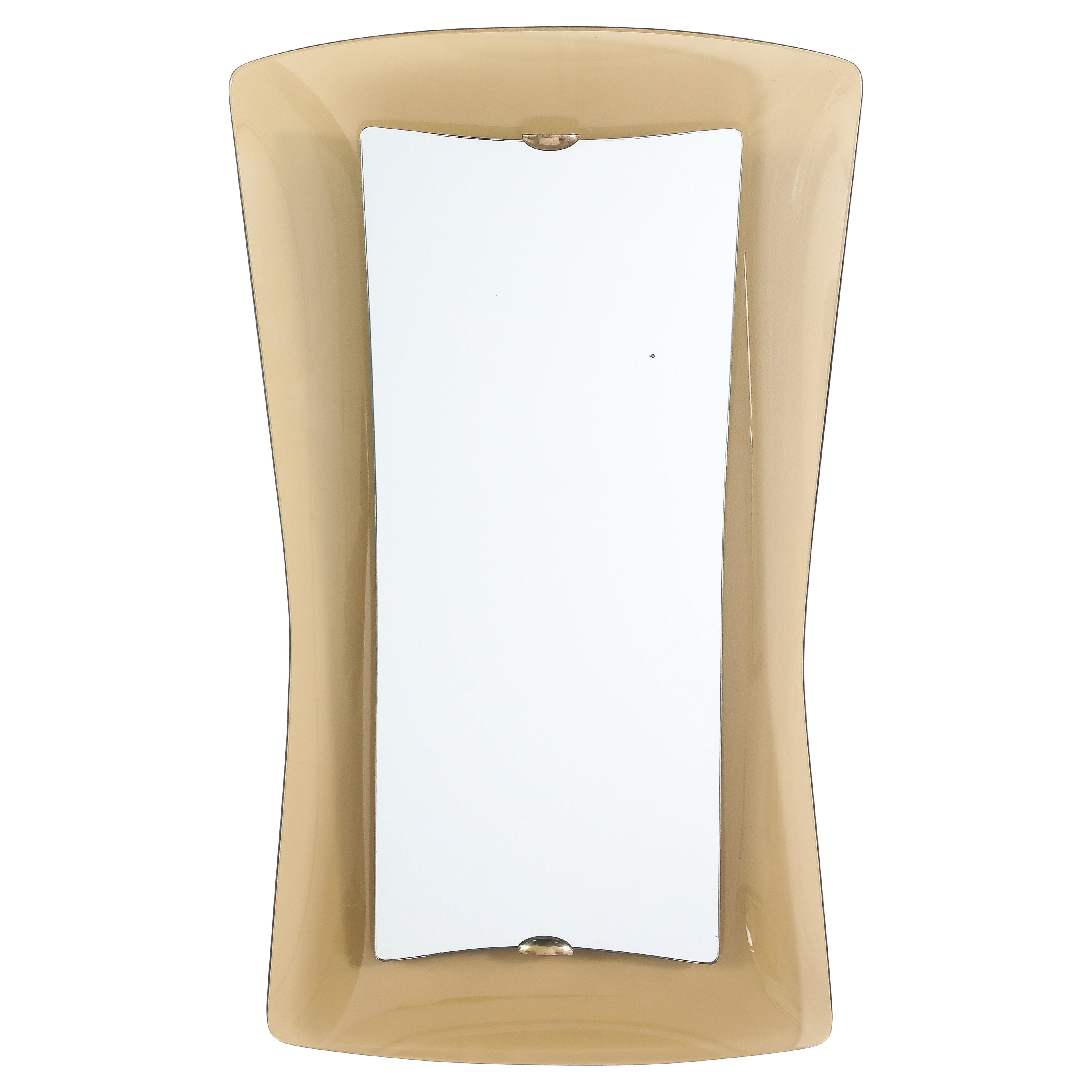 Max Ingrand for Fontana Arte Shaped Glass Wall Mirror, circa 1955