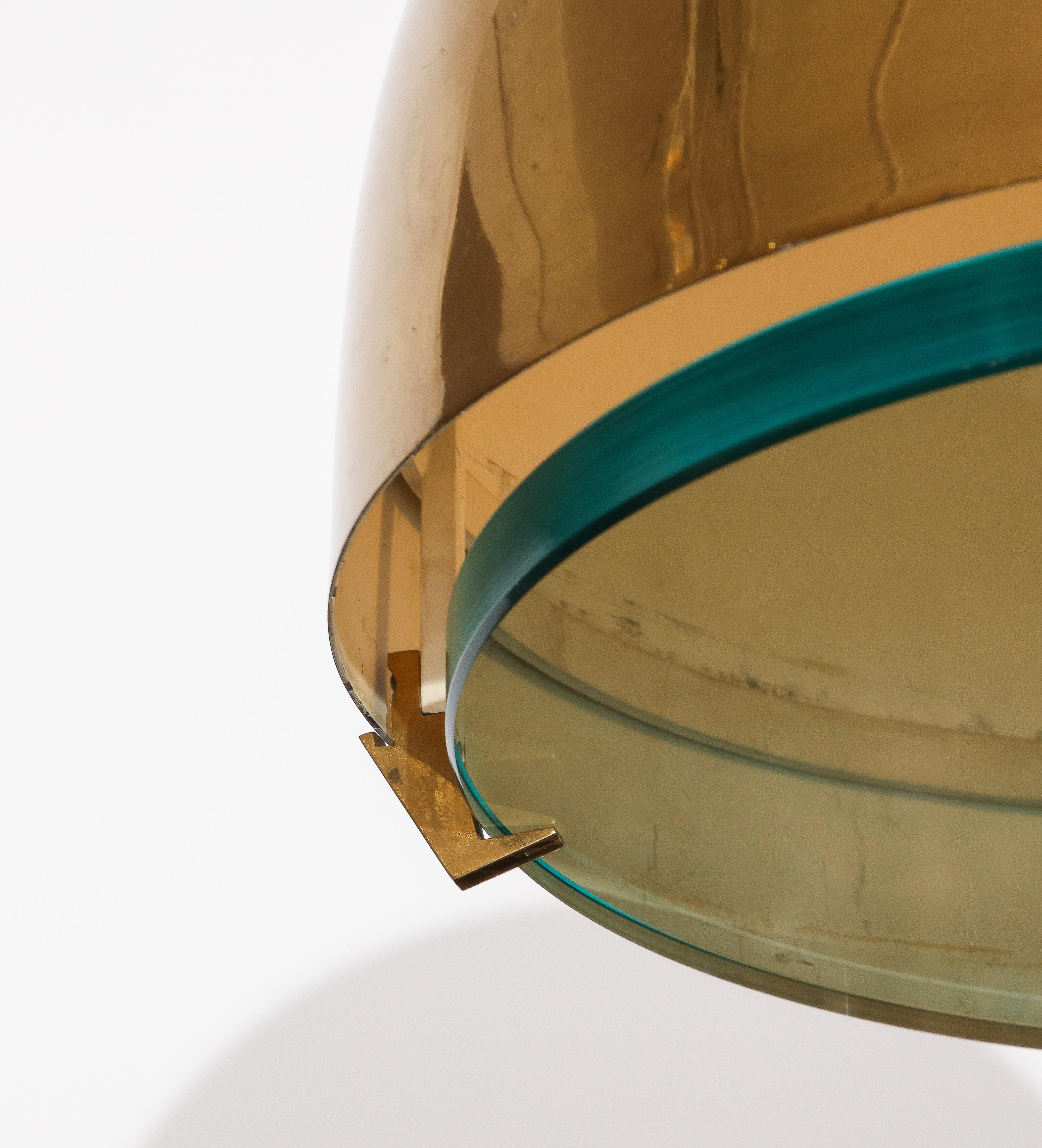 Mid-20th Century Max Ingrand for Fontana Arte Pendant Light Model 2409 For Sale