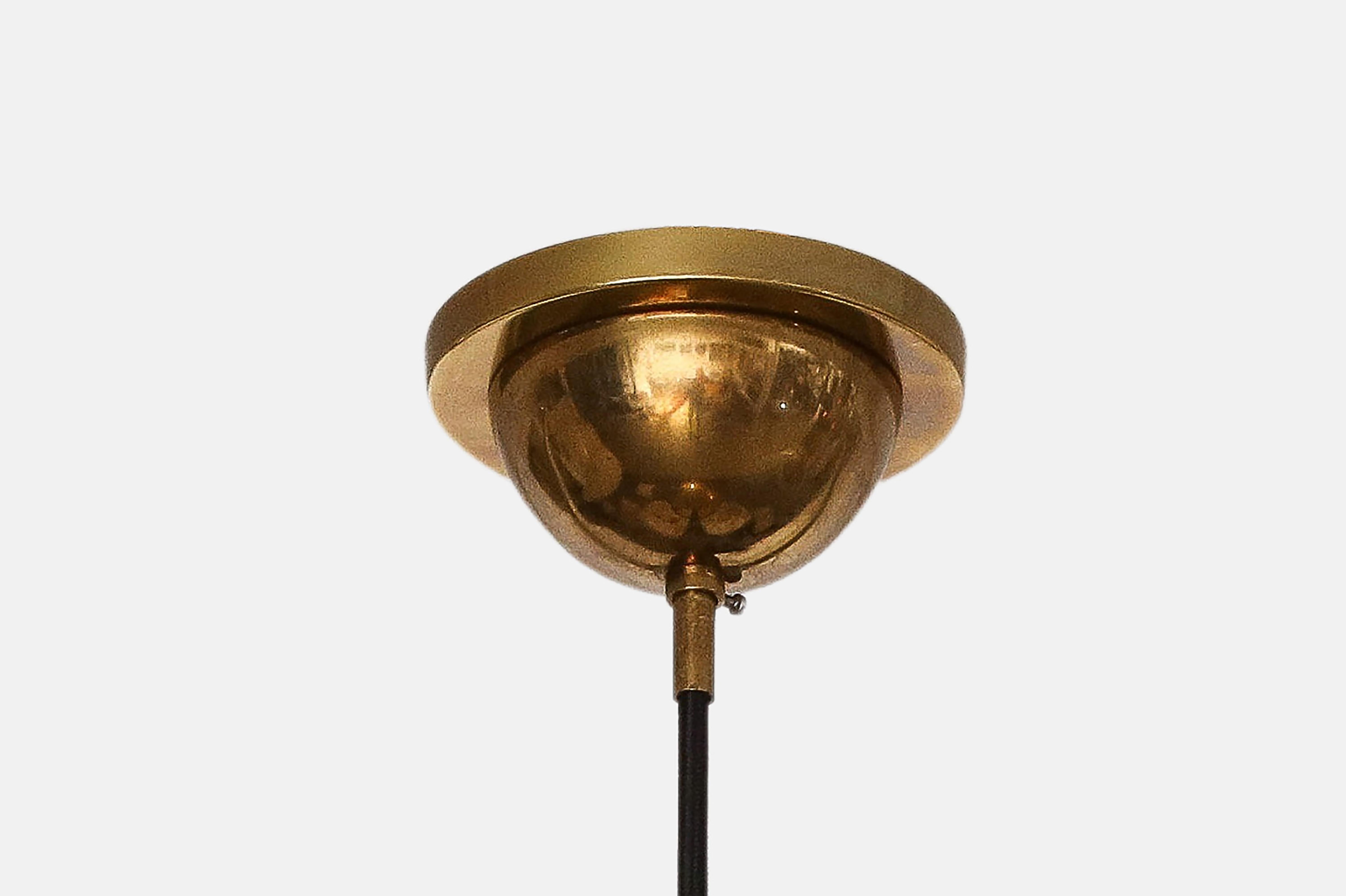Brass Max Ingrand for Fontana Arte Pendant Light Model 2409 For Sale