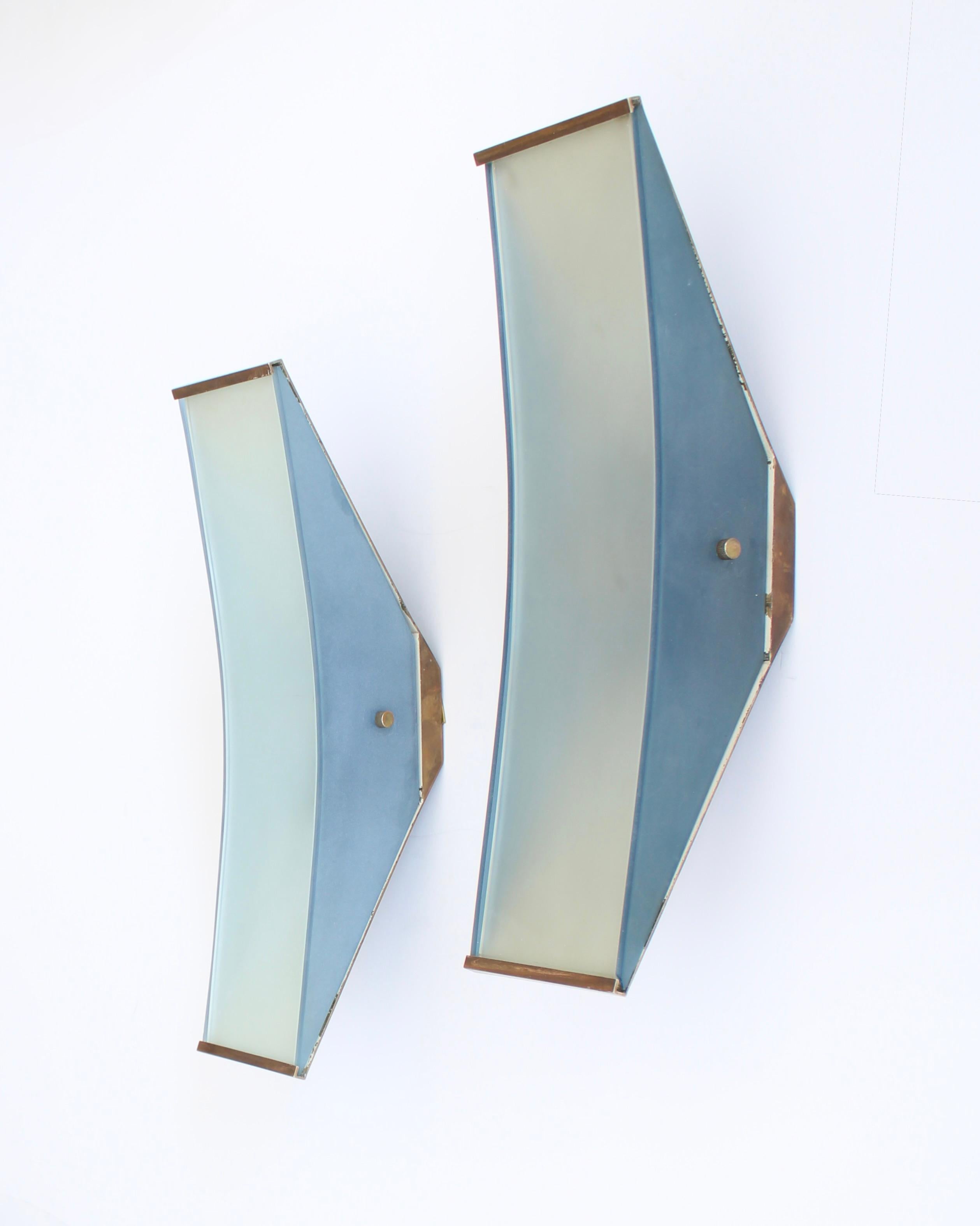 Max Ingrand for Fontana Arte Wall Sconces Model #2135 Moderno de mediados de siglo en venta