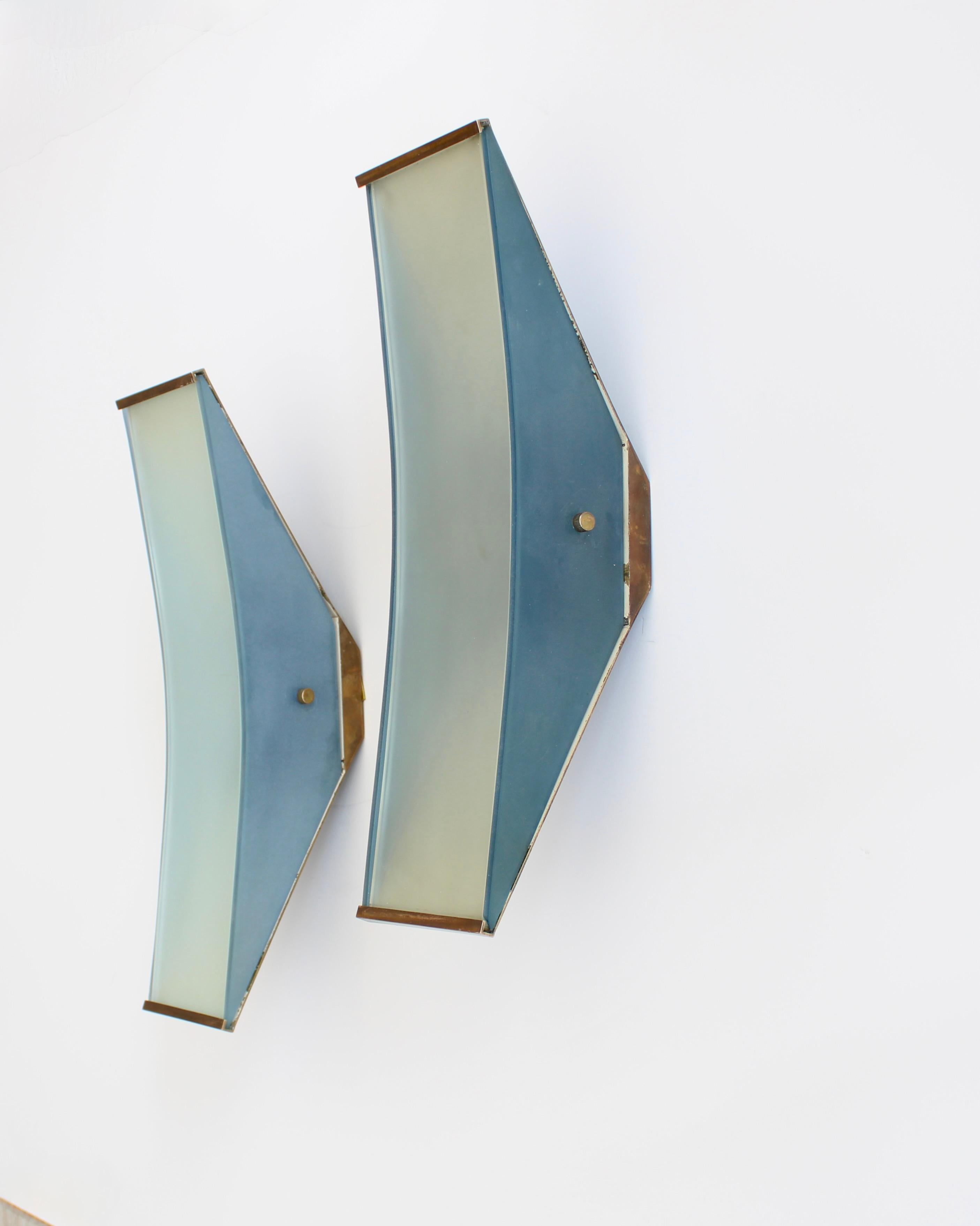 Max Ingrand for Fontana Arte Wall Sconces Model #2135 Italiano en venta